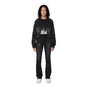 Smoke Rise Women's Flame High-Rise Denim Pants - Black