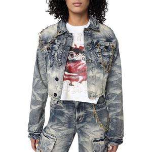 Smoke Rise Women's Chain Trucker Jacket - Denim