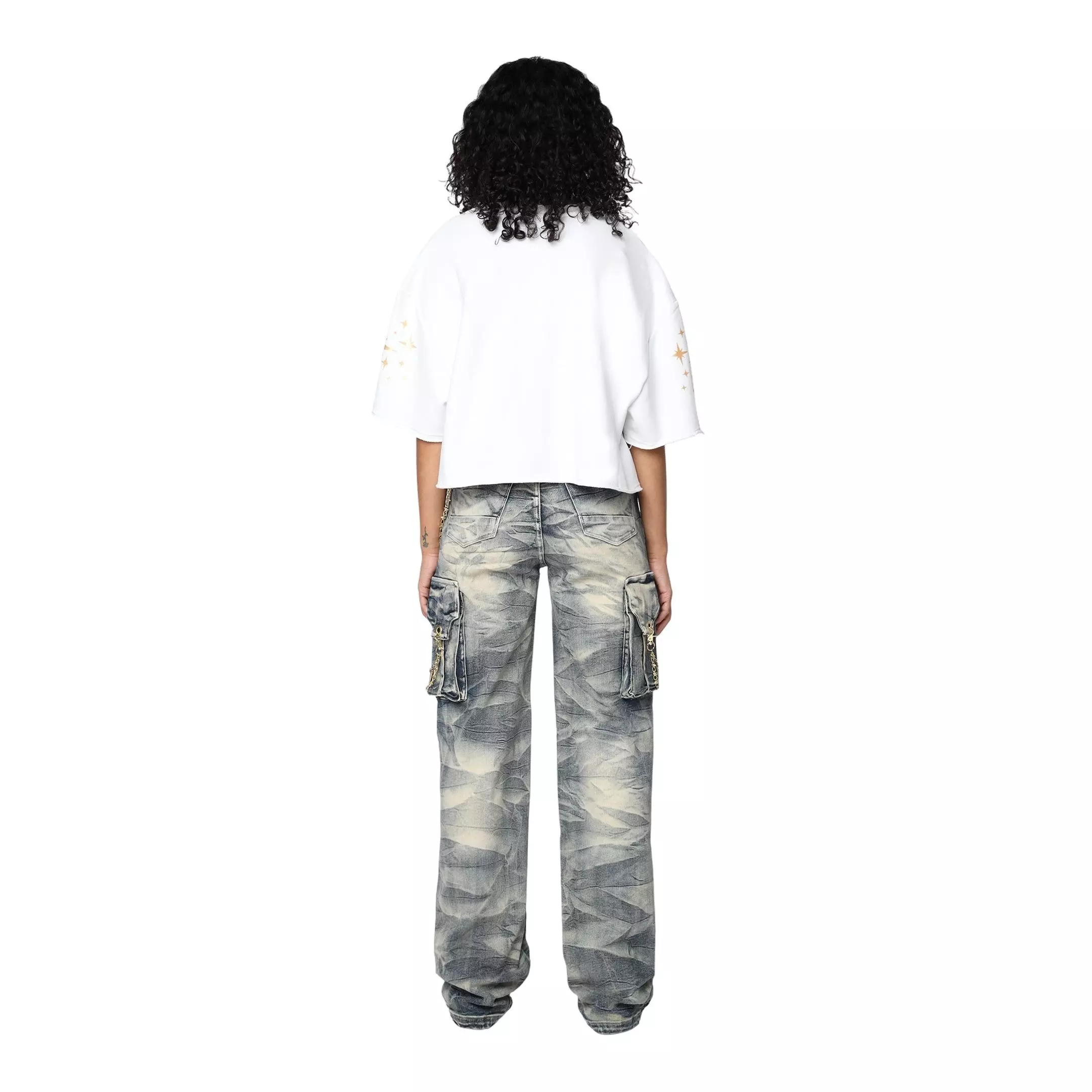 Smoke Rise Women's Chain Mouth Tee - White - WHITE