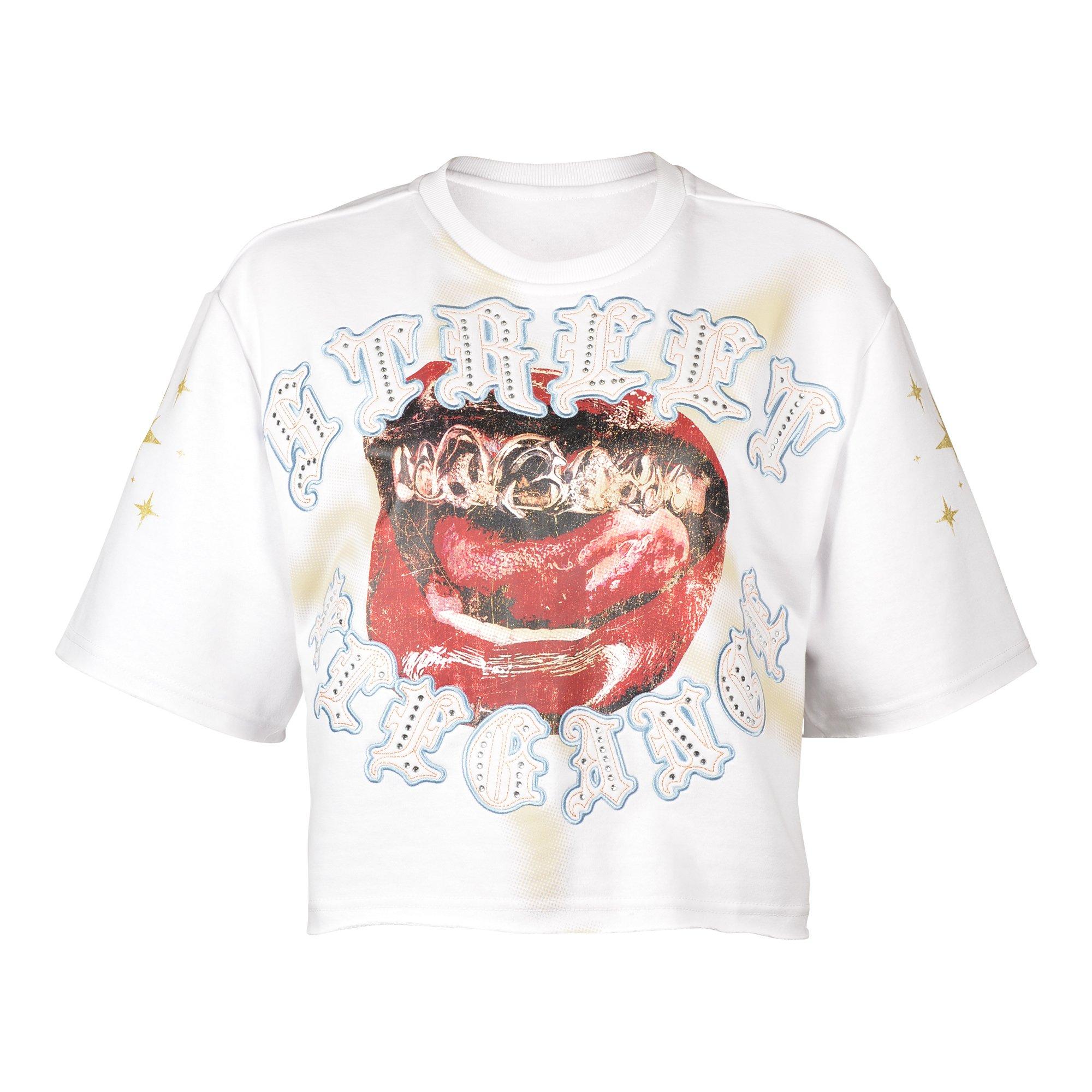 Smoke Rise Women's Chain Mouth Tee - White - WHITE Thumbnail View 7