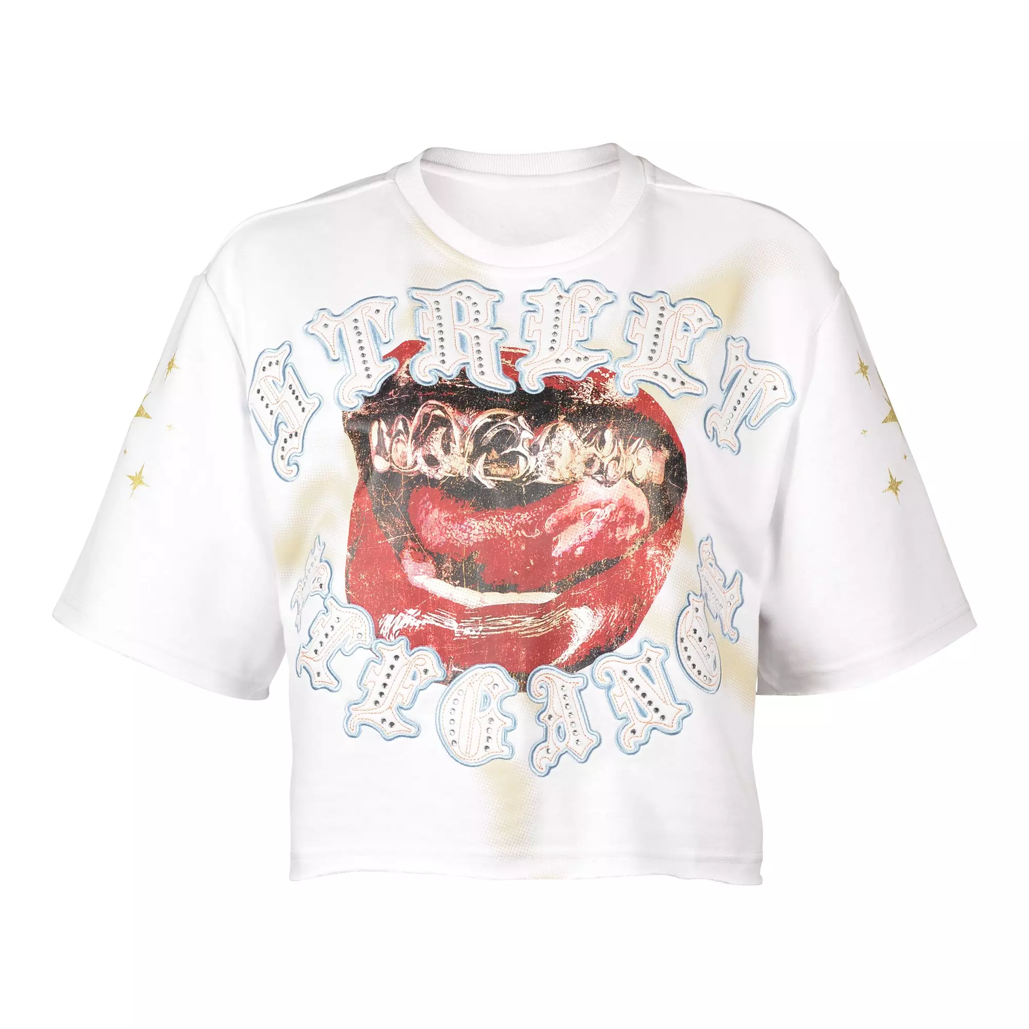 Smoke Rise Women's Chain Mouth Tee - White - WHITE