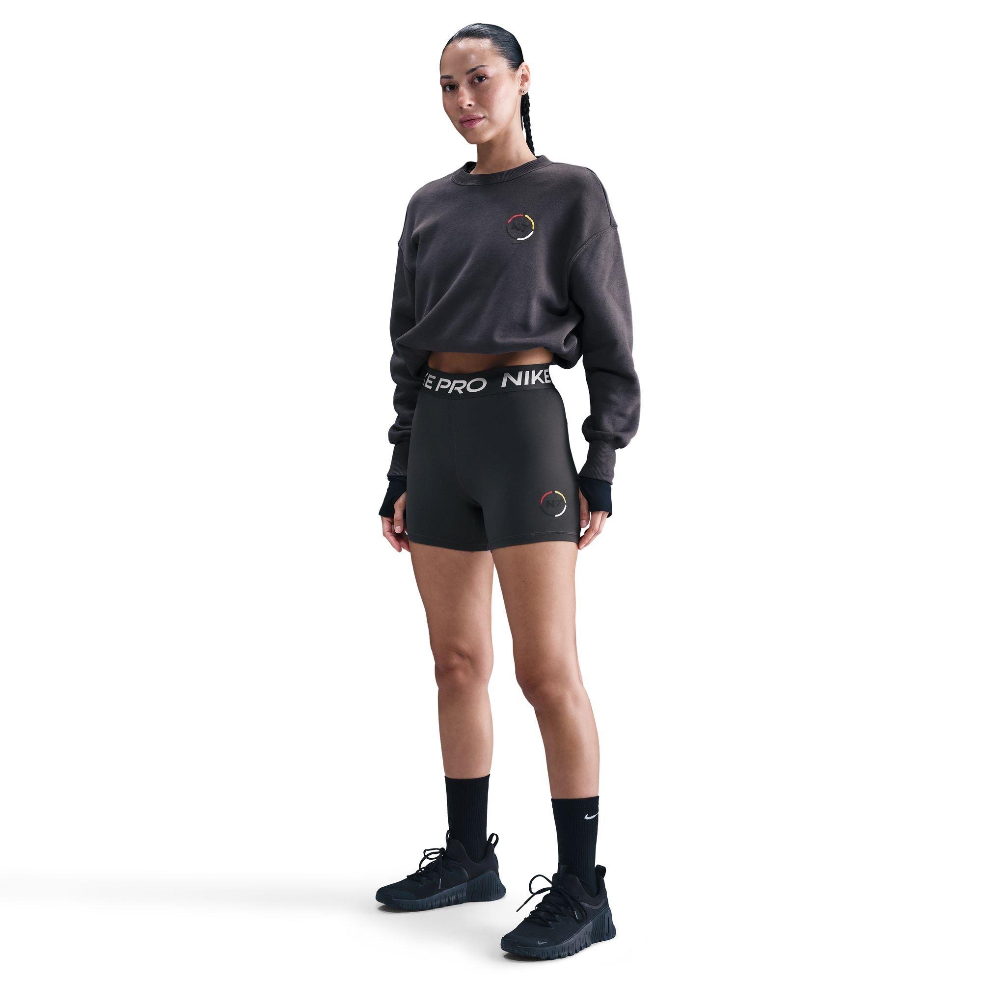 Nike N7 Women's Pro 5" Shorts - ANTHRACITE Thumbnail View 3