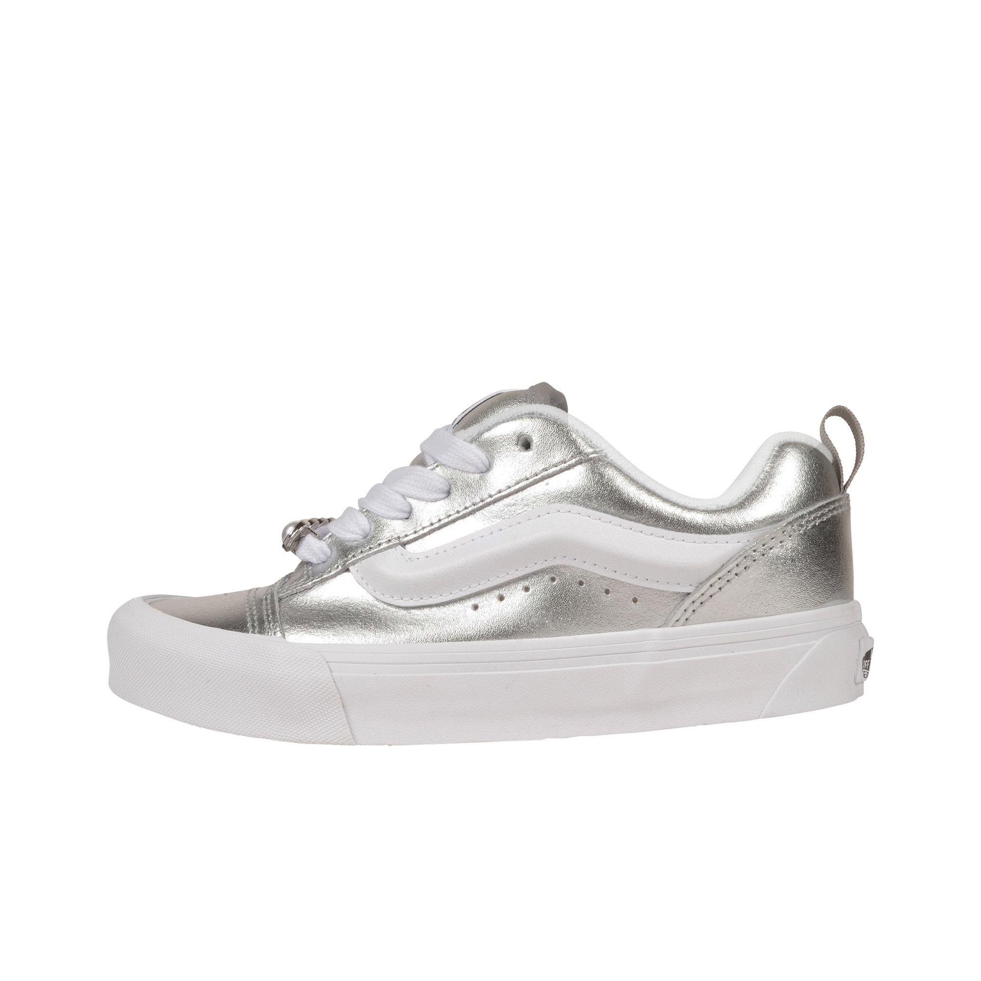 Vans Knu Skool "Metallic Silver/White" Women's Shoe - SILVER Thumbnail View 2