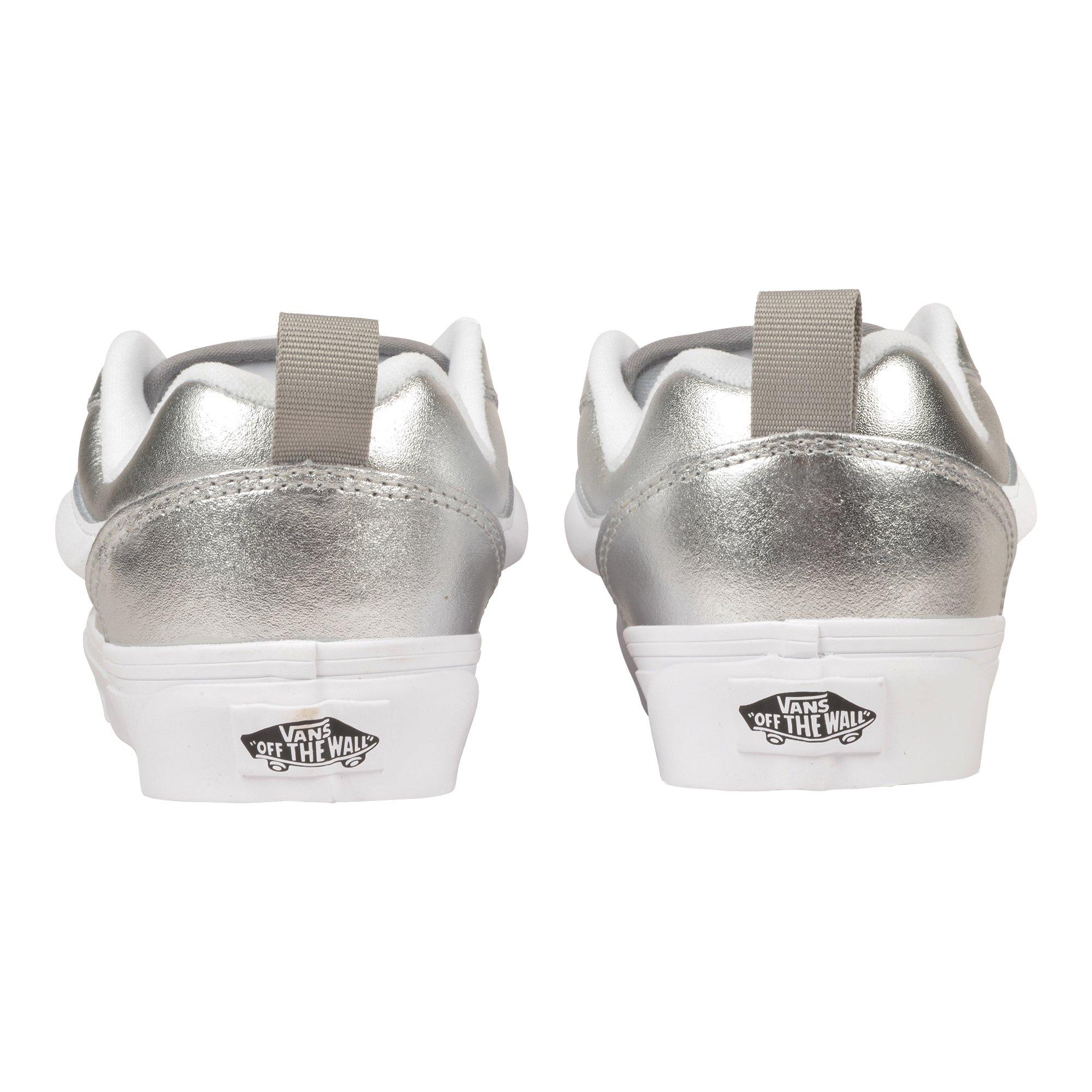 VANS Knu Skool Metallic Silver Leather Shoe | Hibbett