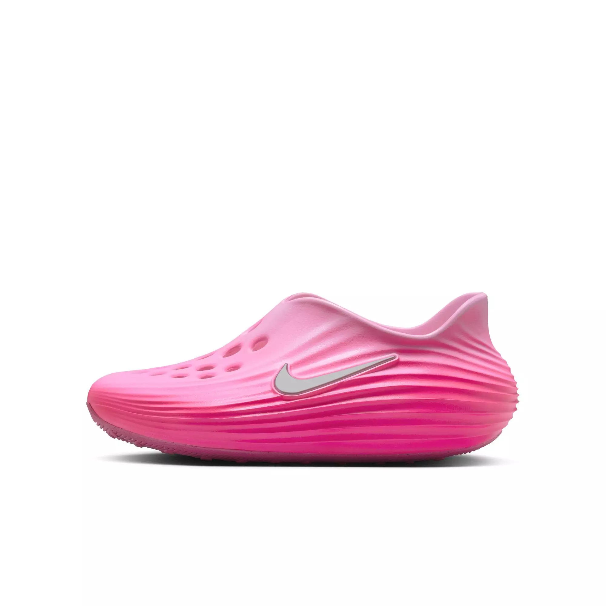 Nike ReactX Rejuven8 "Pinksicle/Metallic Silver/Pink Foam" Preschool Girls' Slide - PINK