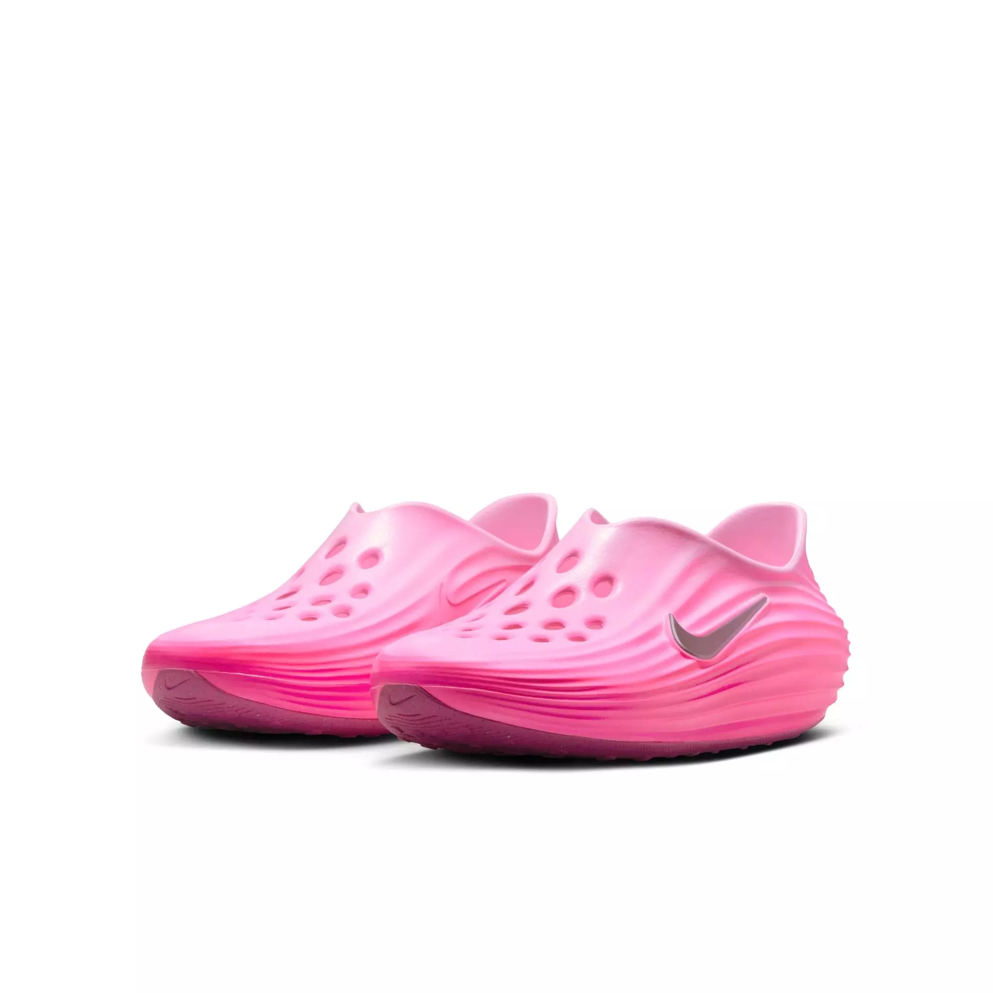 Nike ReactX Rejuven8 "Pinksicle/Metallic Silver/Pink Foam" Preschool Girls' Slide - PINK