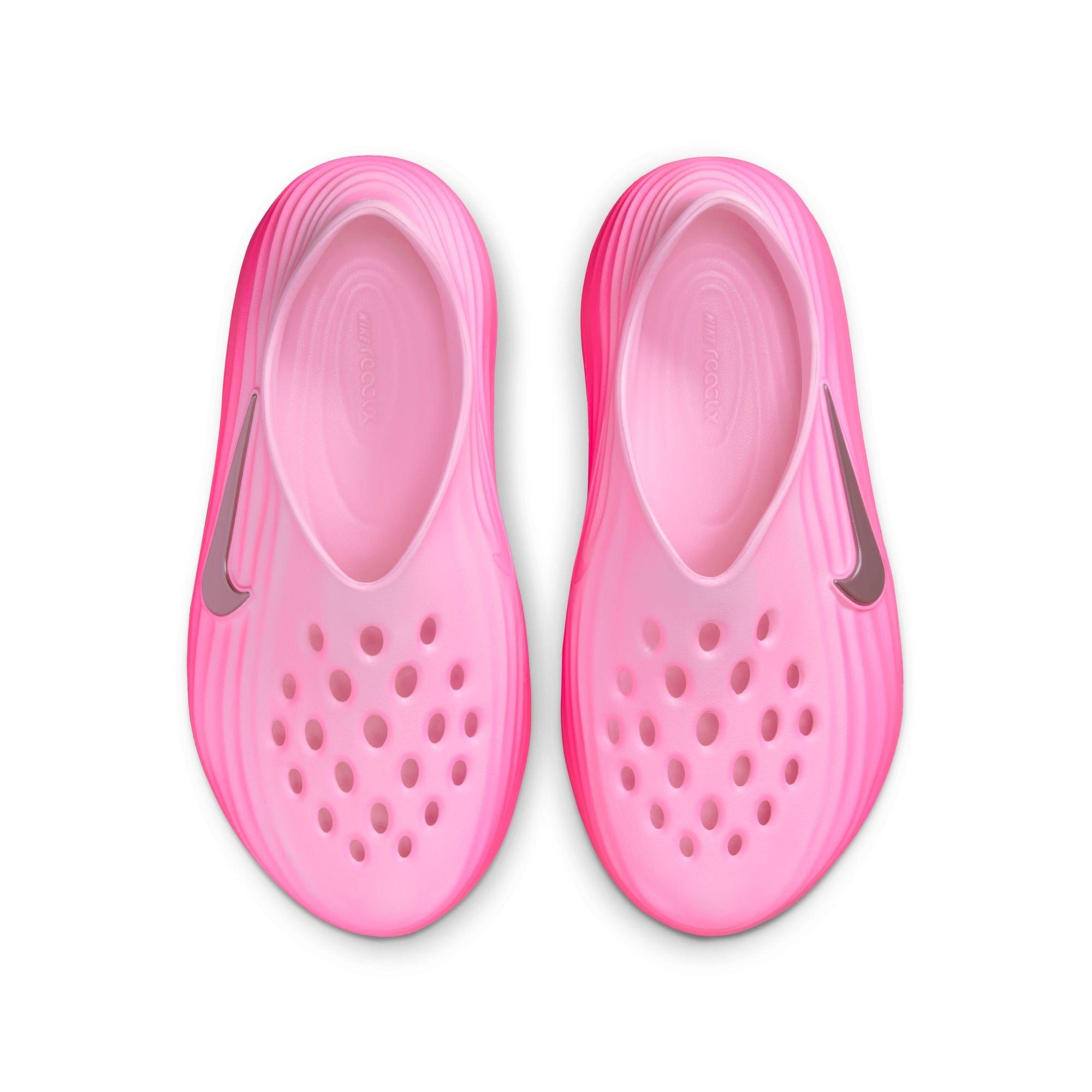 Nike ReactX Rejuven8 "Pinksicle/Metallic Silver/Pink Foam" Preschool Girls' Slide - PINK Thumbnail View 6