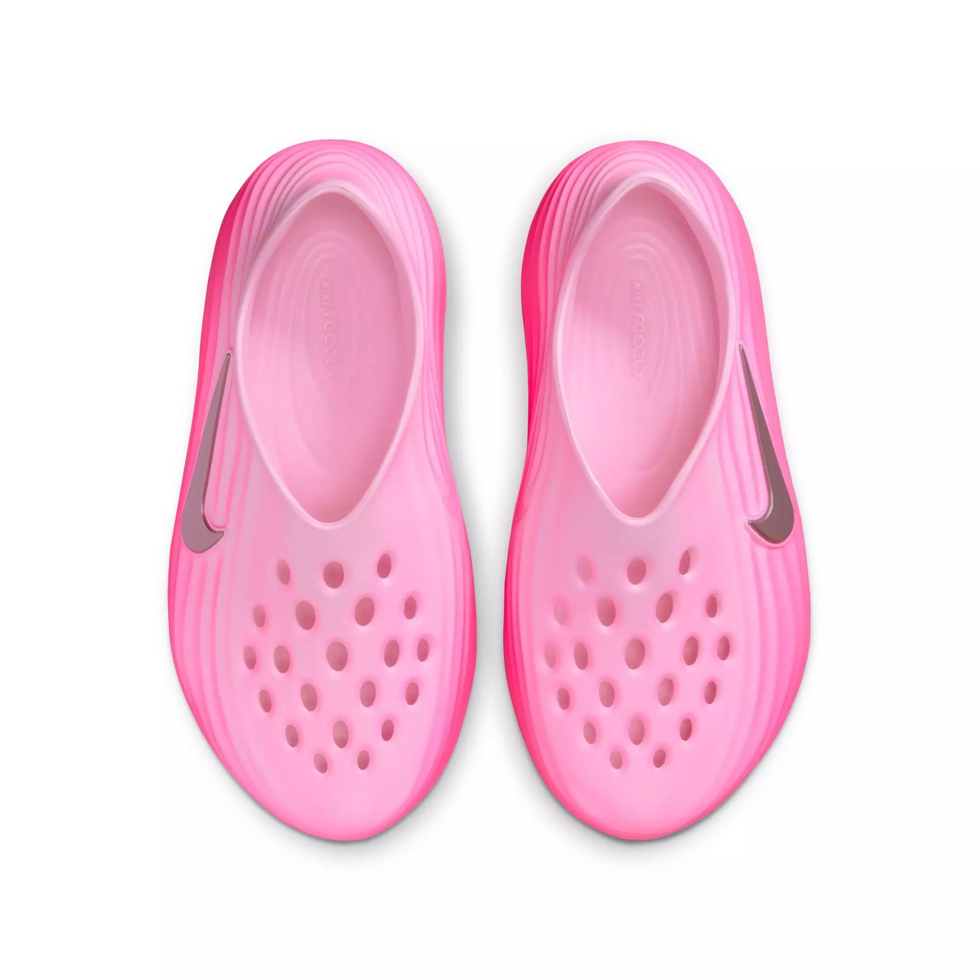 Nike ReactX Rejuven8 "Pinksicle/Metallic Silver/Pink Foam" Preschool Girls' Slide - PINK