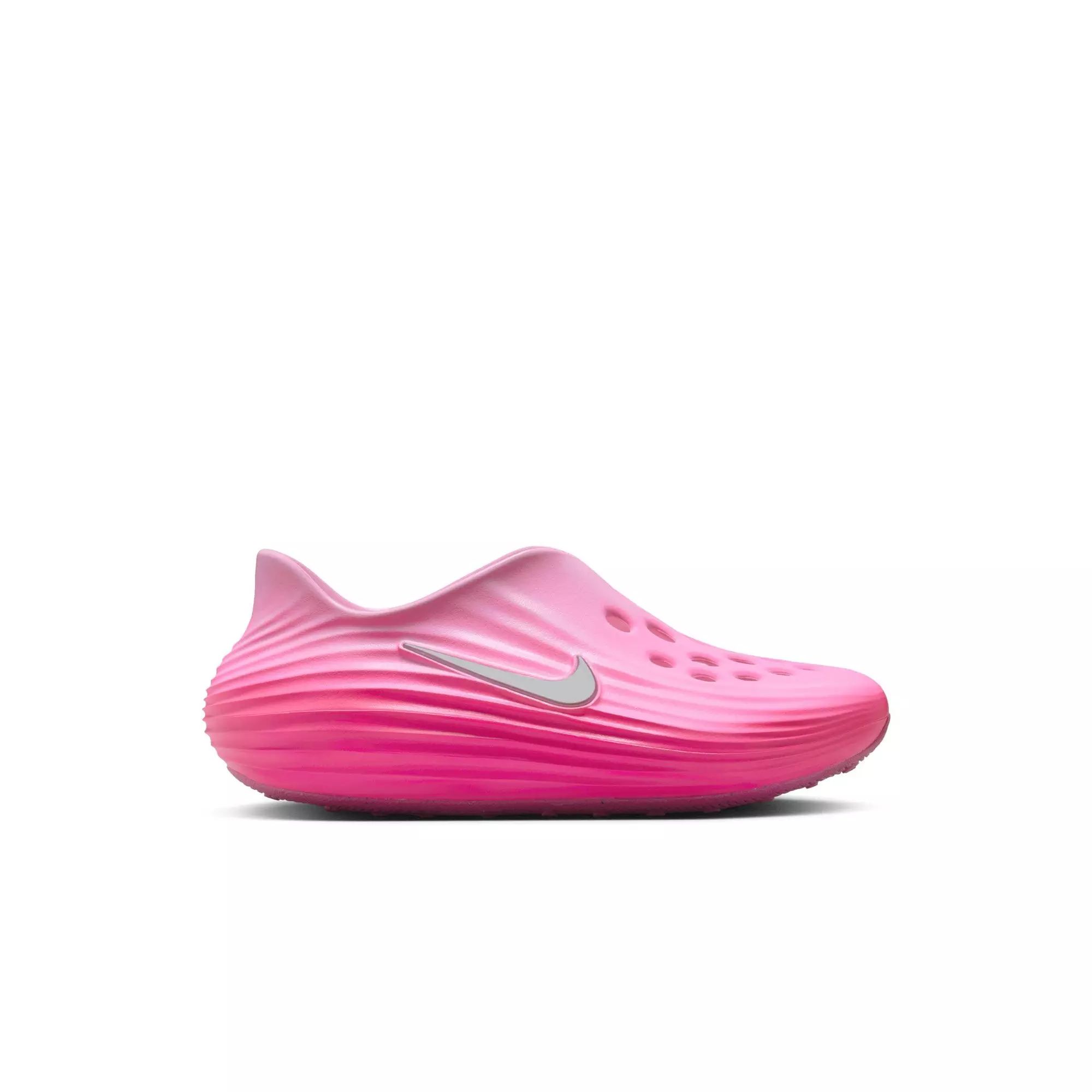 Nike ReactX Rejuven8 "Pinksicle/Metallic Silver/Pink Foam" Preschool Girls' Slide - PINK