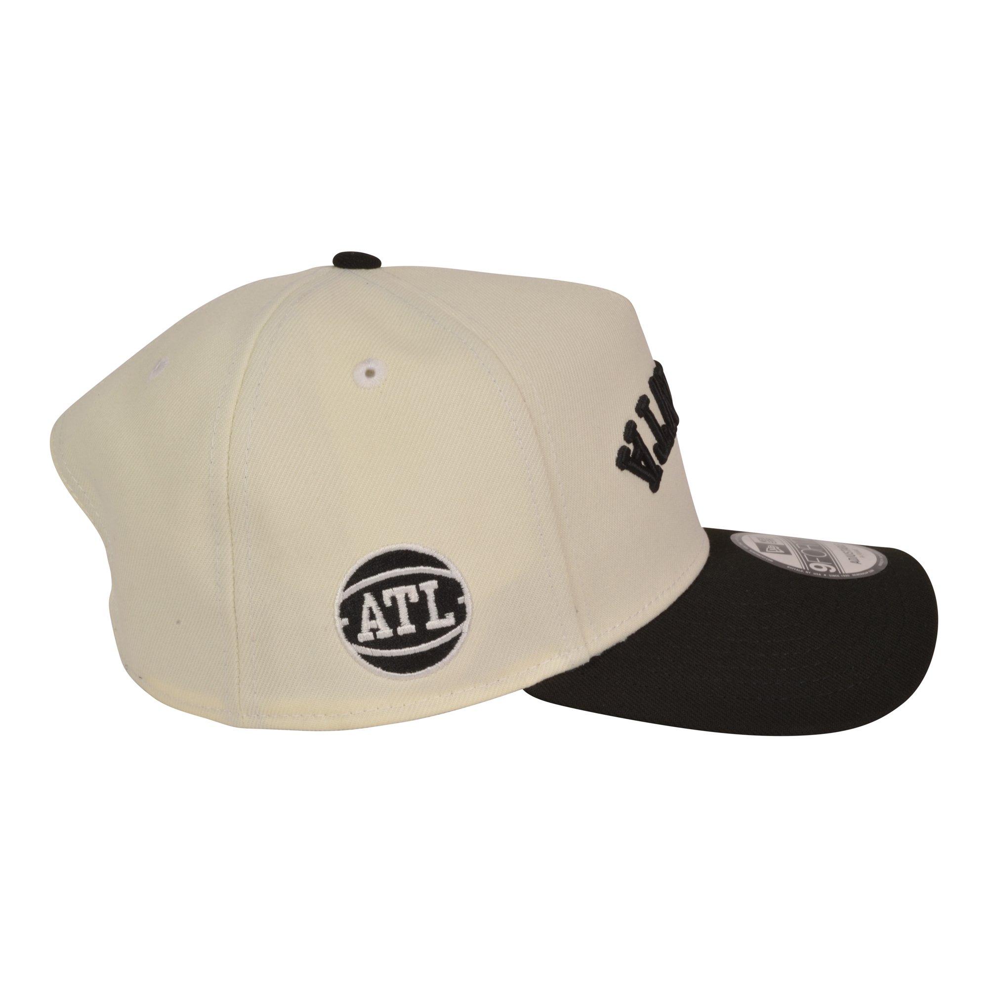 New Era Atlanta Hawks 9FORTY Upside Down Snapback Hat-Off White/Black