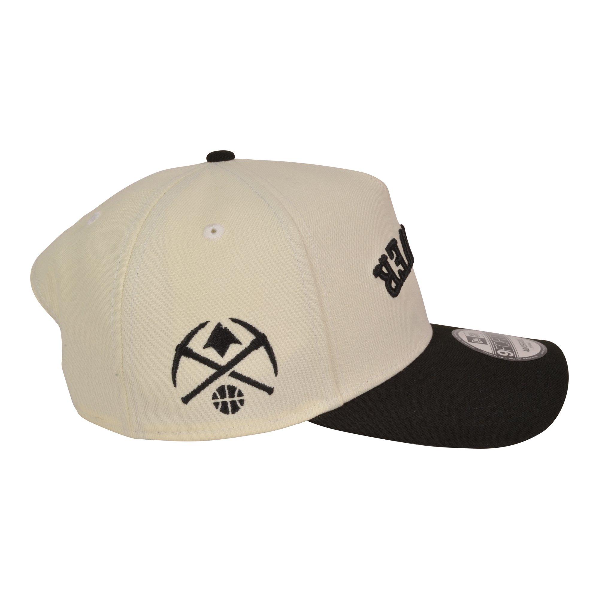 New Era Denver Nuggets 9FORTY Upside Down Snapback Hat-Off White/Black