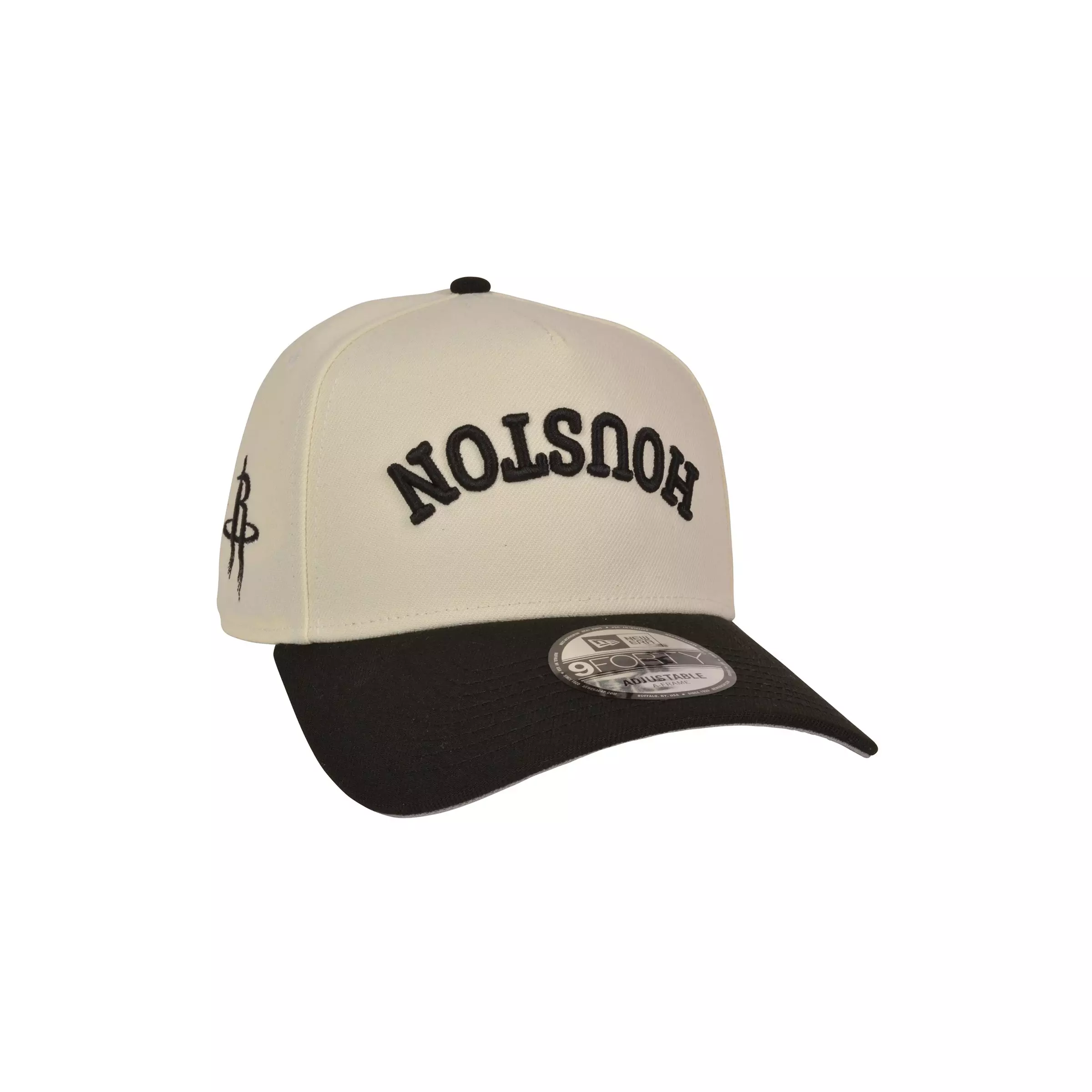 New Era Houston Rockets 9FORTY Upside Down Snapback Hat-Off White/Black - OFF-WHITE/BLACK