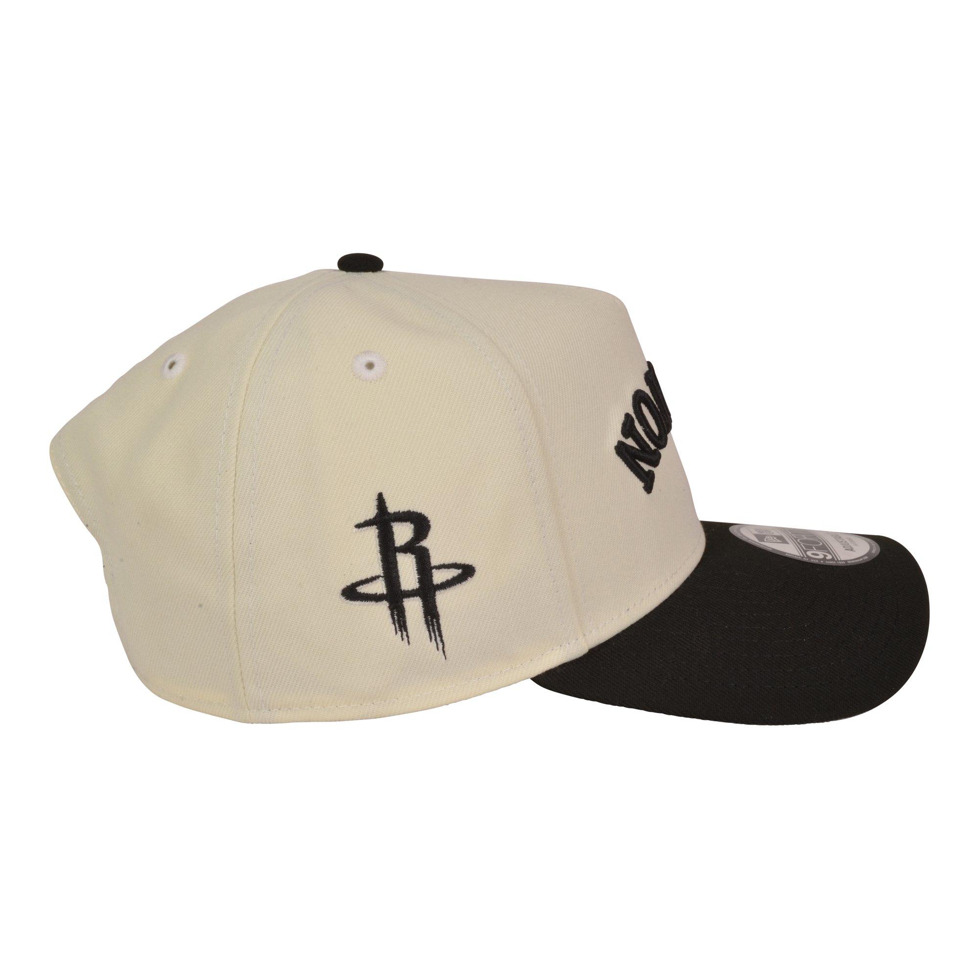 New Era Houston Rockets 9FORTY Upside Down Snapback Hat-Off White/Black