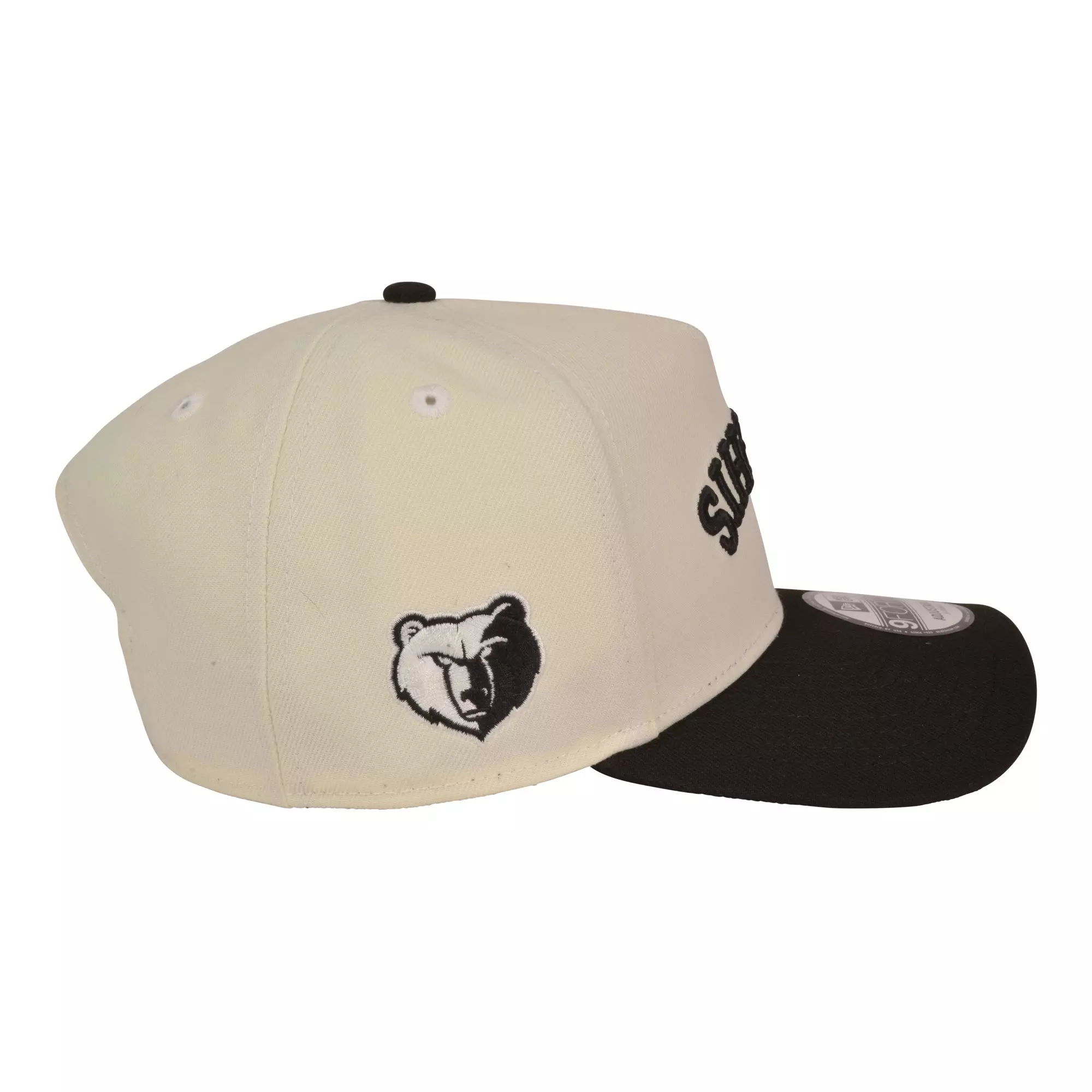 New Era Memphis Grizzlies 9FORTY Upside Down Snapback Hat-Off White/Black - OFF-WHITE/BLACK