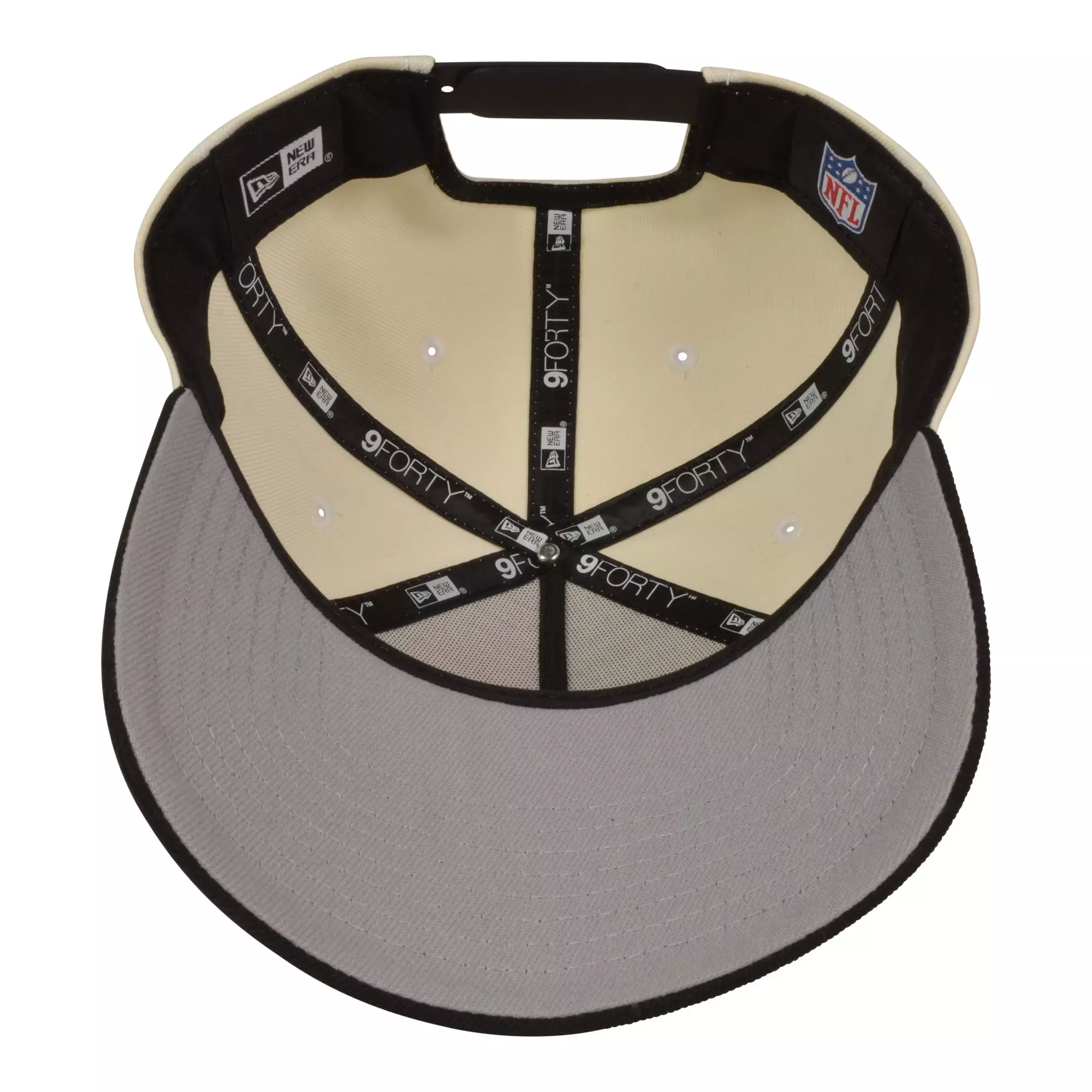 New Era New Orleans Pelicans 9FORTY Upside Down Snapback Hat-Off White/Black - OFF-WHITE/BLACK