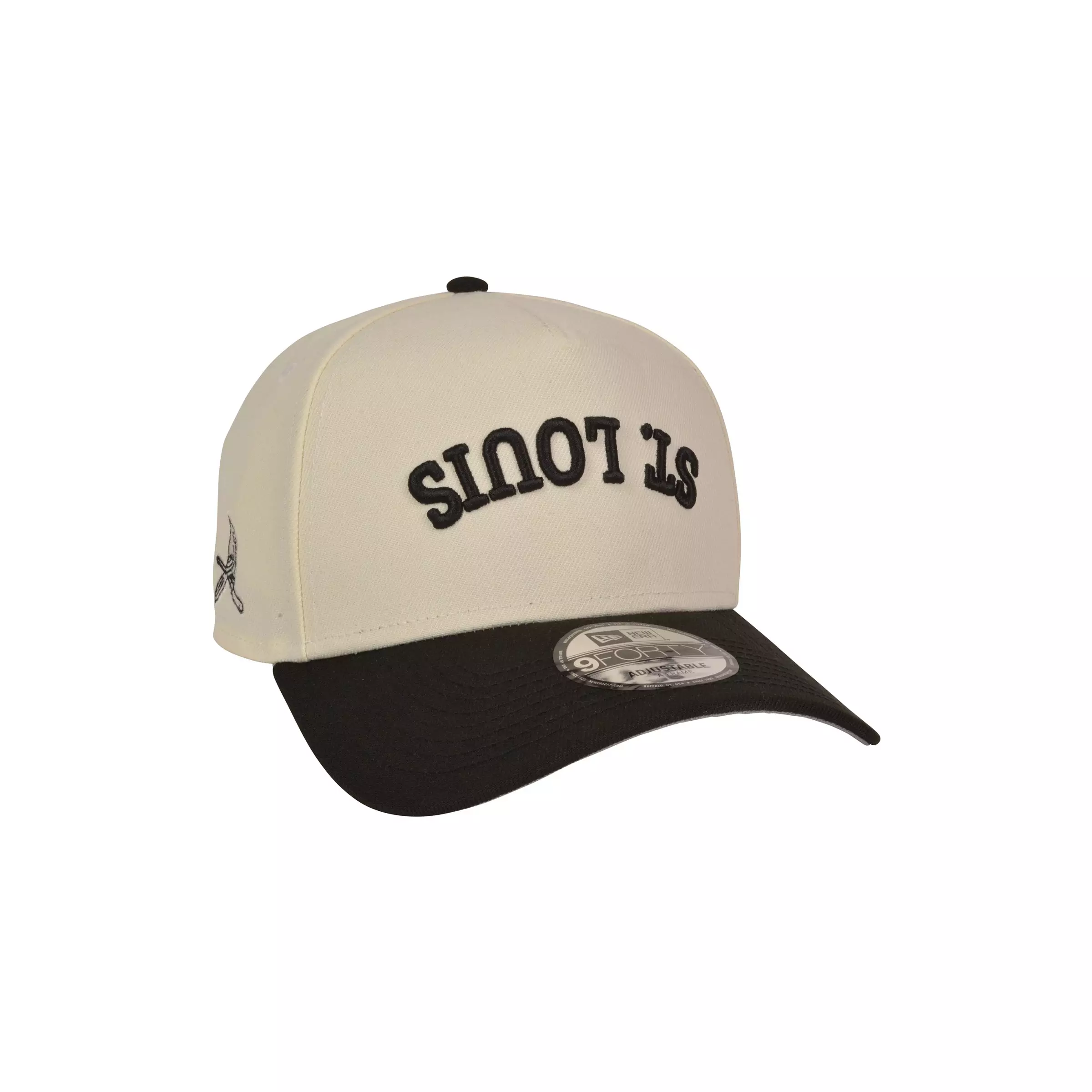 New Era St. Louis Cardinals 9FORTY Upside Down Snapback Hat-Off White/Black - OFF-WHITE/BLACK
