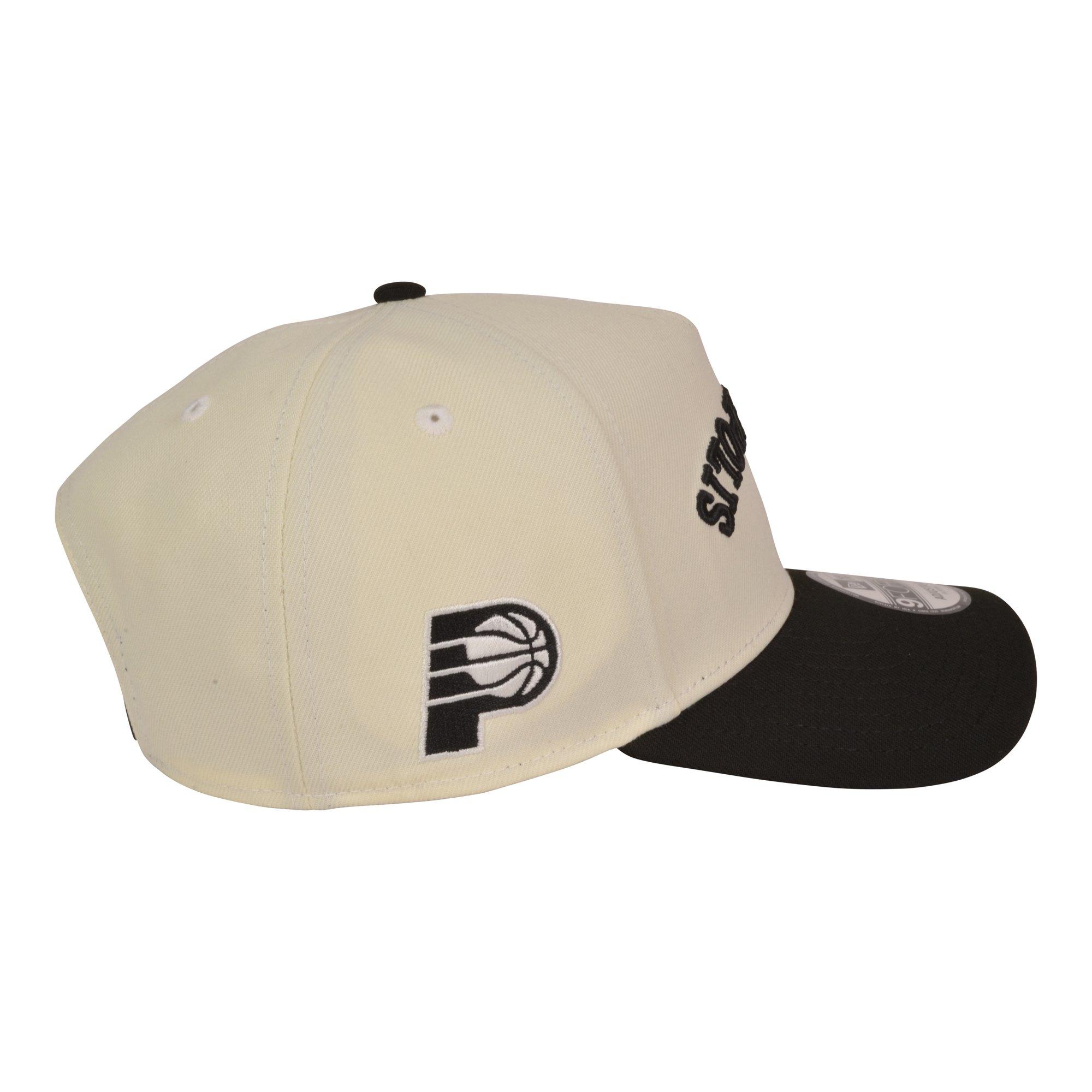 New Era Indiana Pacers 9FORTY Upside Down Snapback Hat-Off White/Black