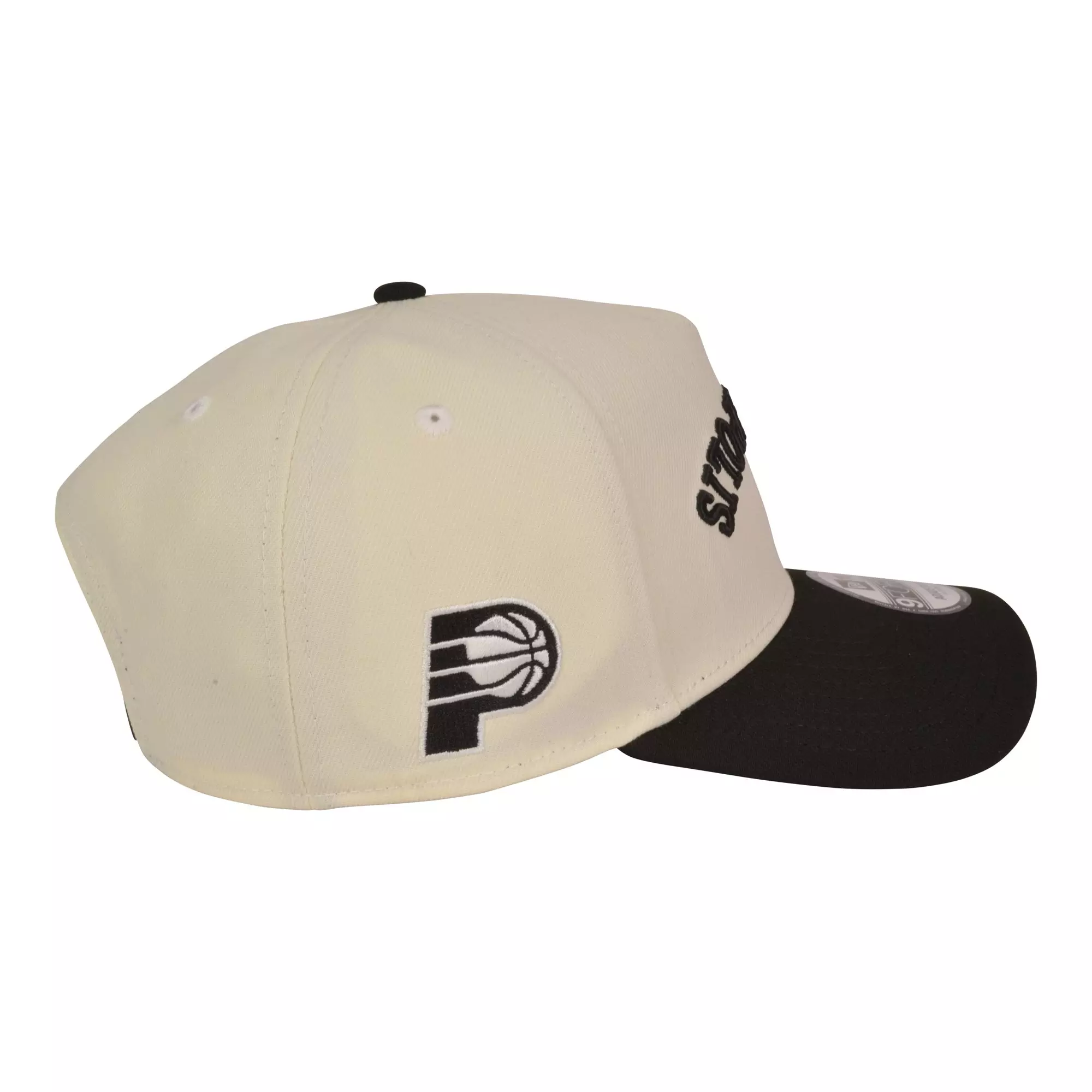 New Era Indiana Pacers 9FORTY Upside Down Snapback Hat-Off White/Black - OFF-WHITE/BLACK