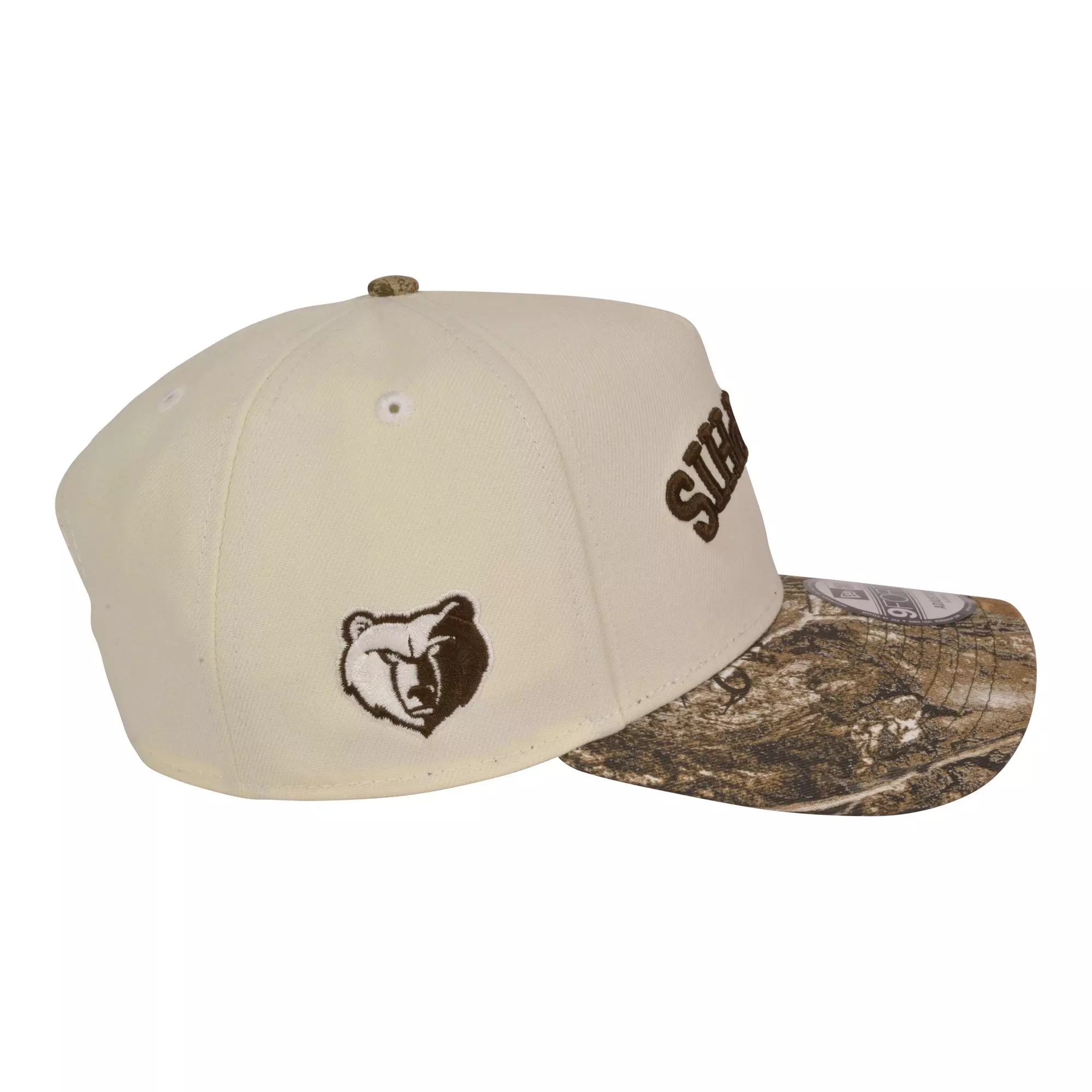 New Era Memphis Grizzlies 9FORTY Upside Down Snapback Hat-Camouflage - CAMOUFLAGE