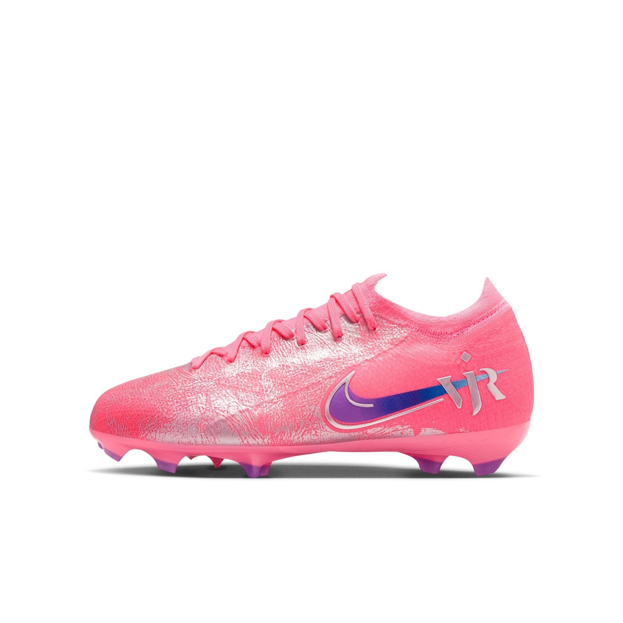 Nike Mercurial Vapor 16 Pro "Vini Jr." Grade School Kids' Soccer Cleat - PINK/BLUE Thumbnail View 8