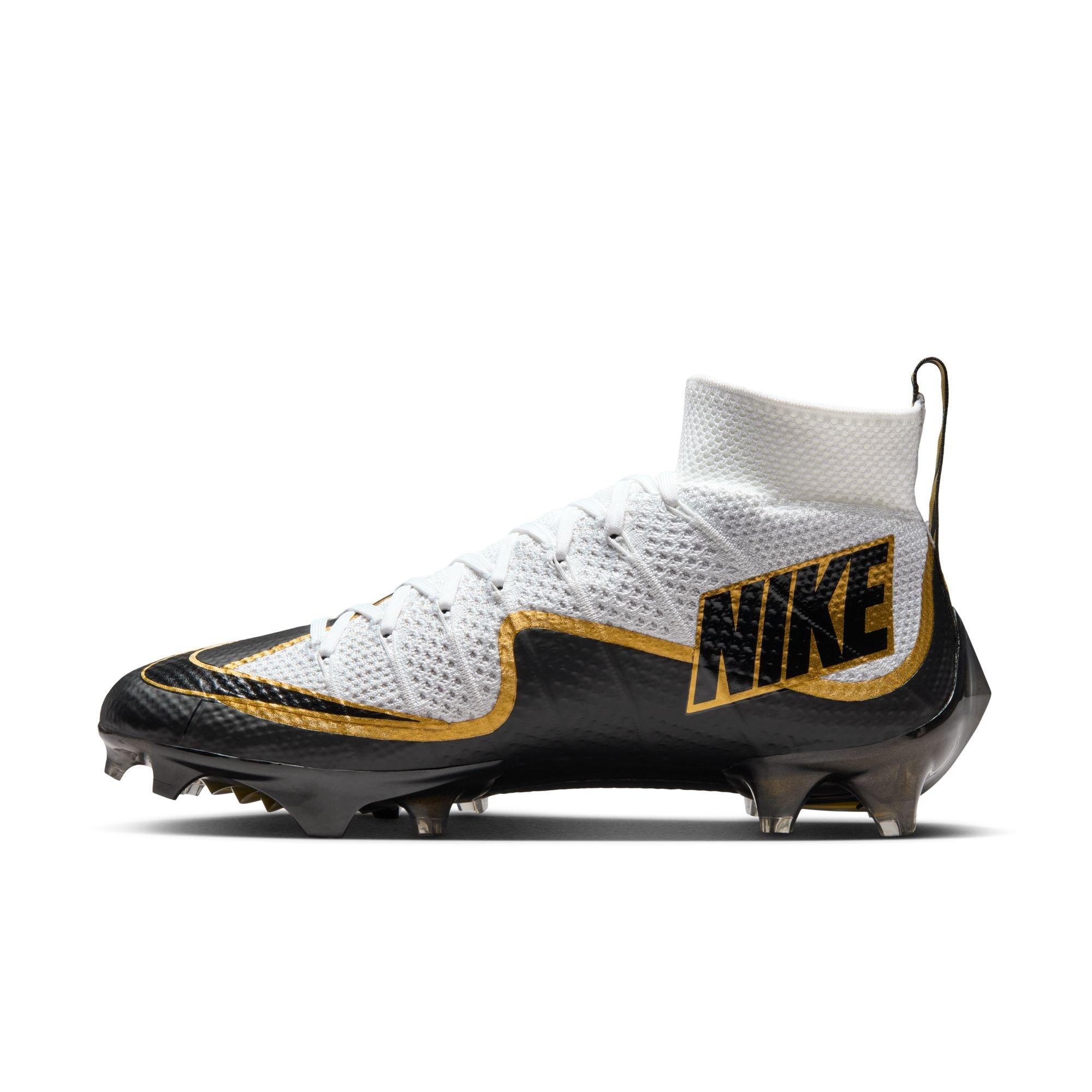Nike Vapor Edge 360 "Untouchable" Men's Football Cleat - WHITE/BLACK/GOLD Thumbnail View 4