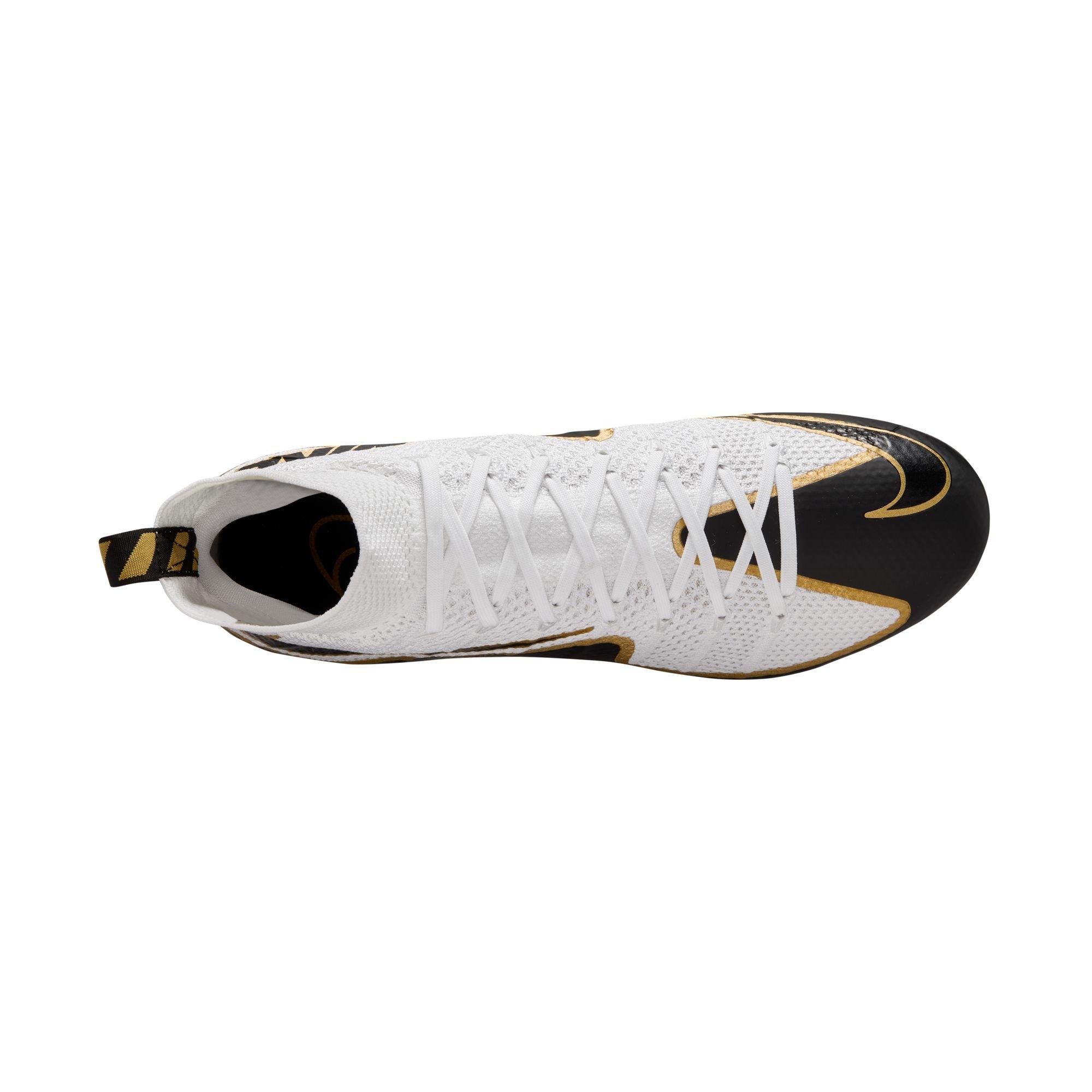 Nike Vapor Edge 360 "Untouchable" Men's Football Cleat - WHITE/BLACK/GOLD Thumbnail View 8