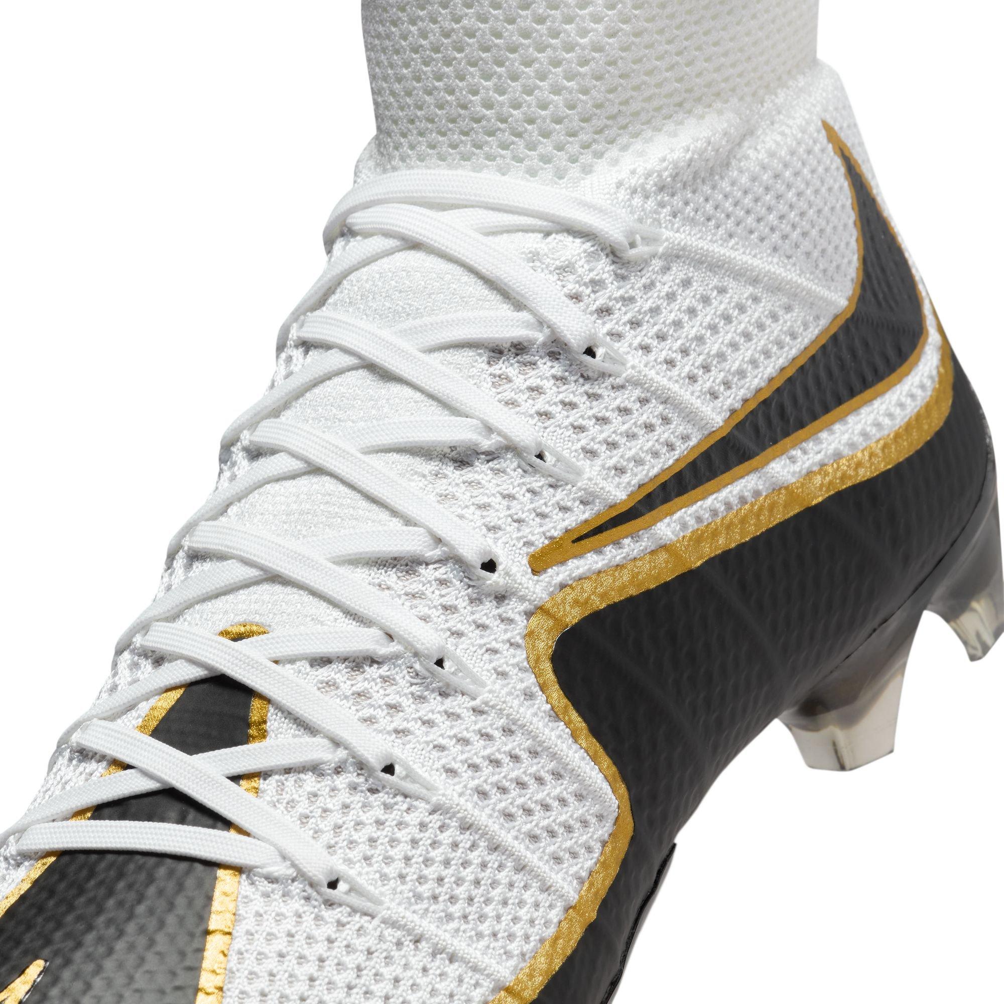 Nike Vapor Edge 360 "Untouchable" Men's Football Cleat - WHITE/BLACK/GOLD Thumbnail View 10