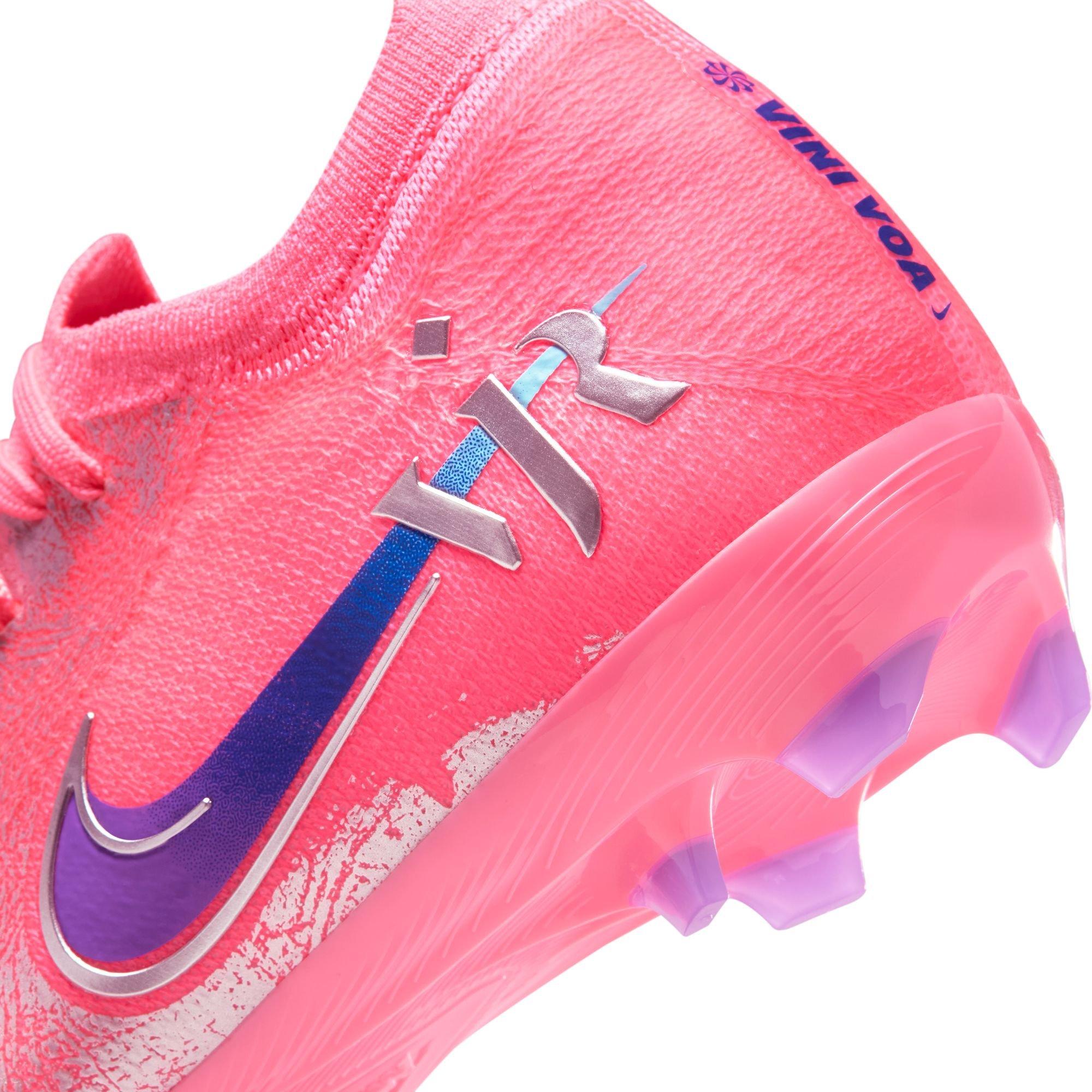 Nike Mercurial Vapor 16 Pro "Vini Jr." Preschool Kids' Soccer Cleat - PINK/BLUE Thumbnail View 6
