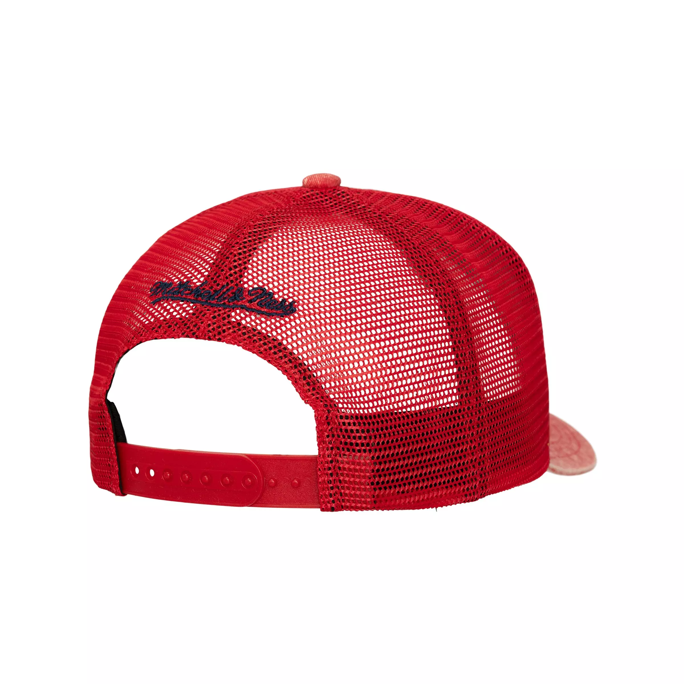 Mitchell &amp; Ness Atlanta Braves Hometown Trucker Snapback Hat-Navy - NAVY