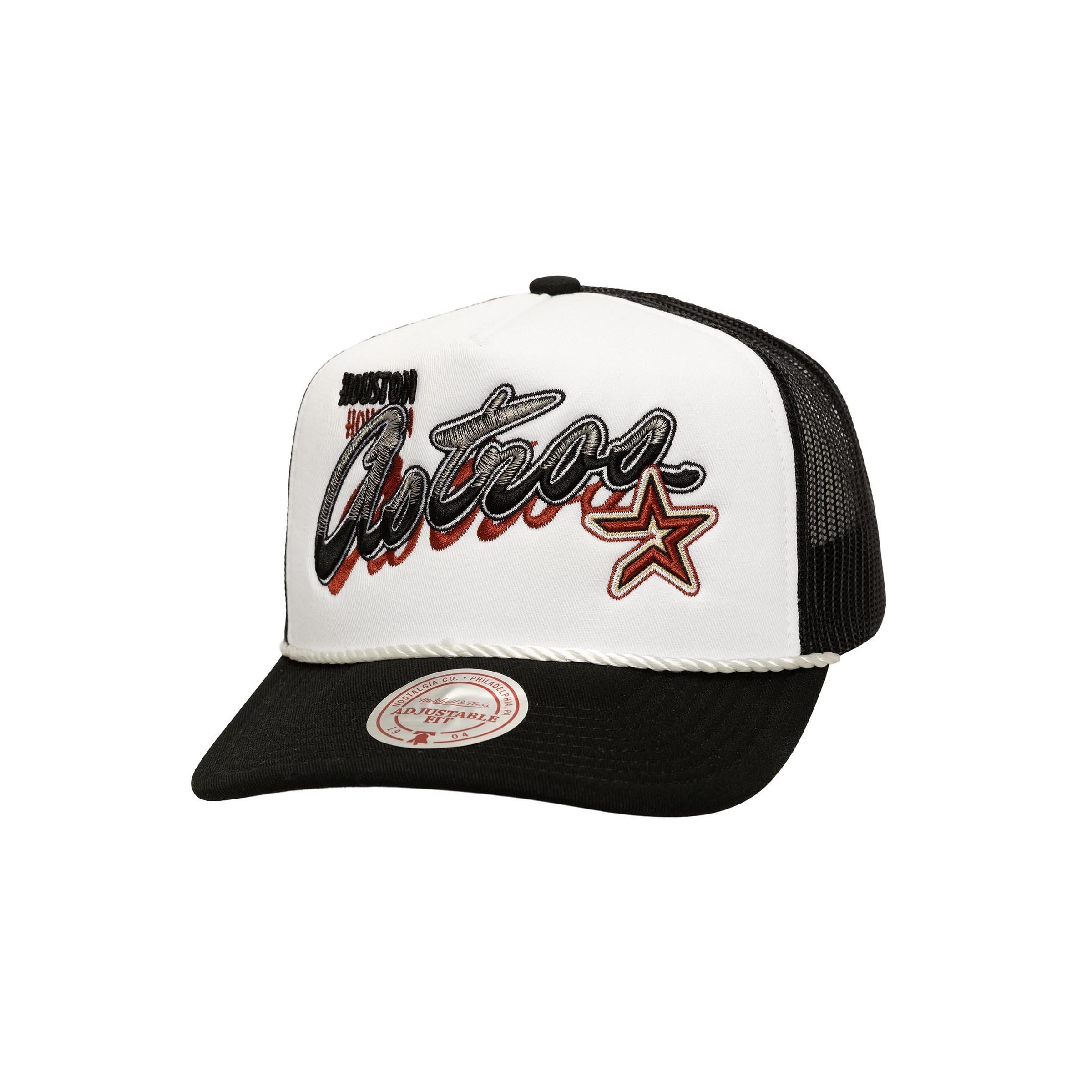 Mitchell & Ness Houston Astros Shadow Drop Trucker White Snapback Hat