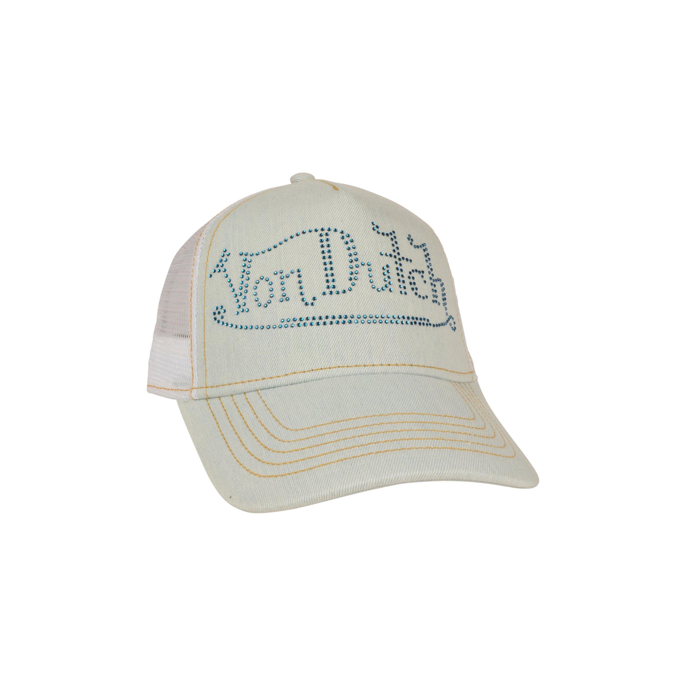 Von Dutch Bling Trucker Blue Snapback Hat