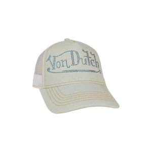 Von Dutch Bling Trucker Snapback Hat-Blue