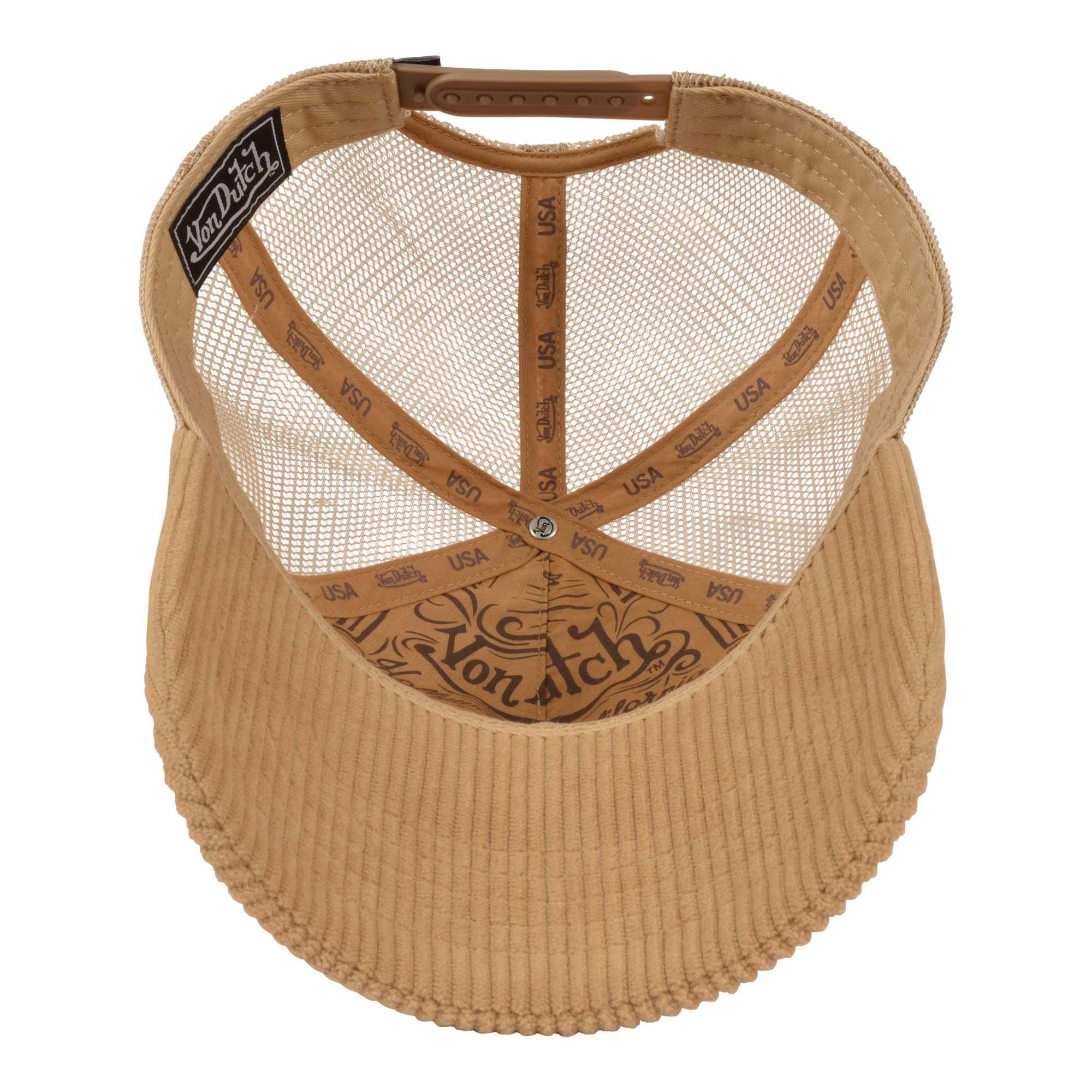 Von Dutch Corduroy Trucker Snapback-Khaki - TAN Thumbnail View 4