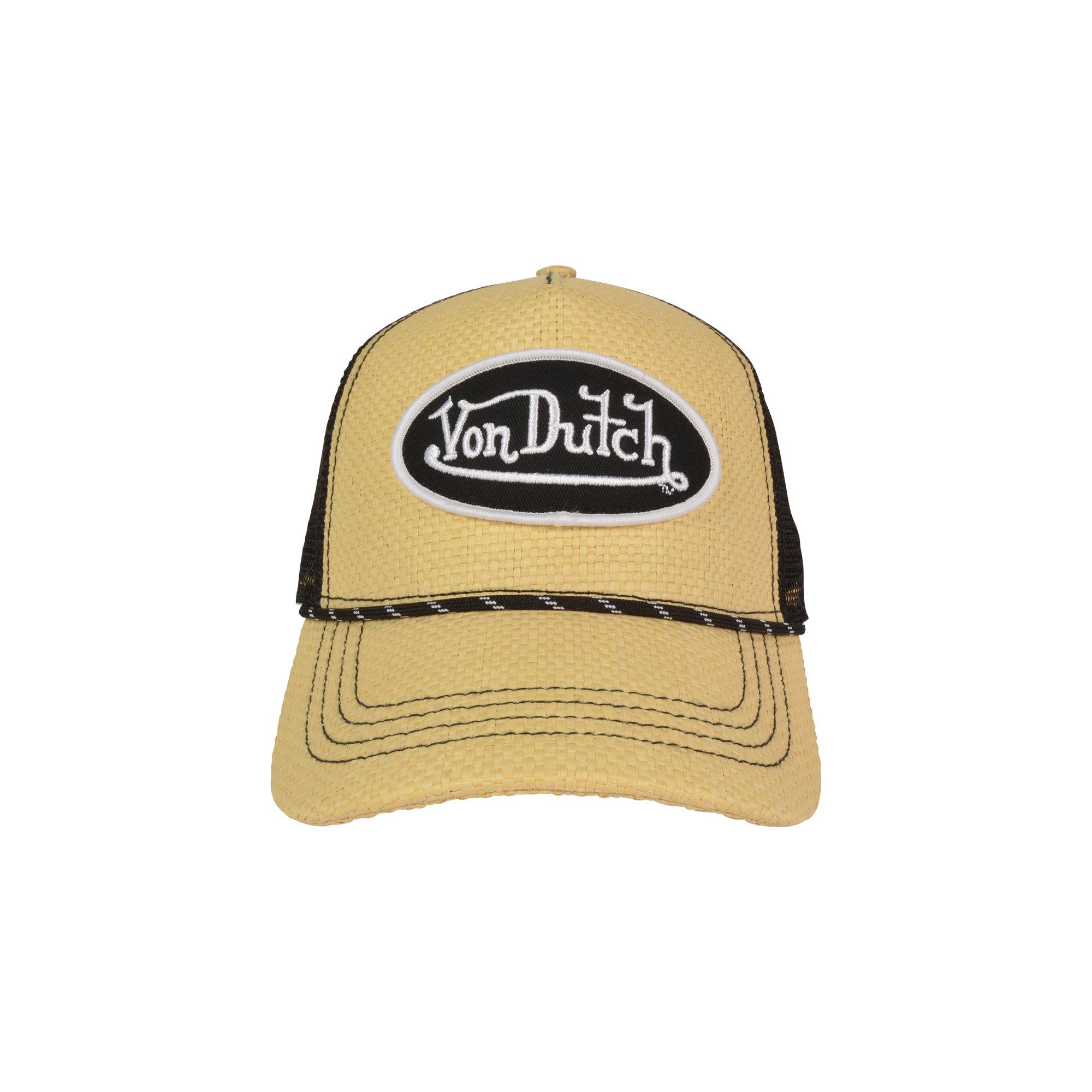 Von Dutch Straw Trucker Snapback-Black - BLACK Thumbnail View 5