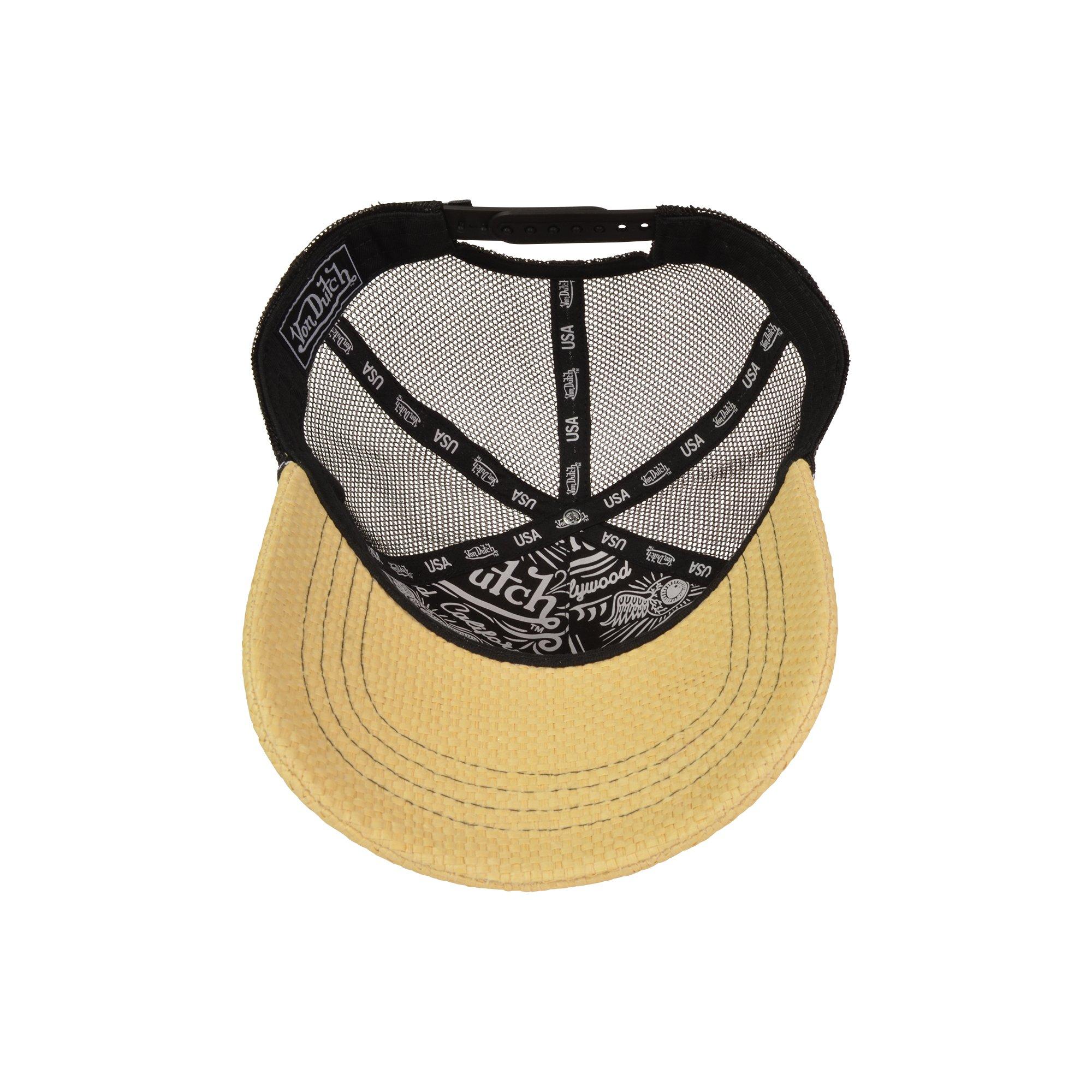 Von Dutch Straw Trucker Snapback-Black - BLACK Thumbnail View 4