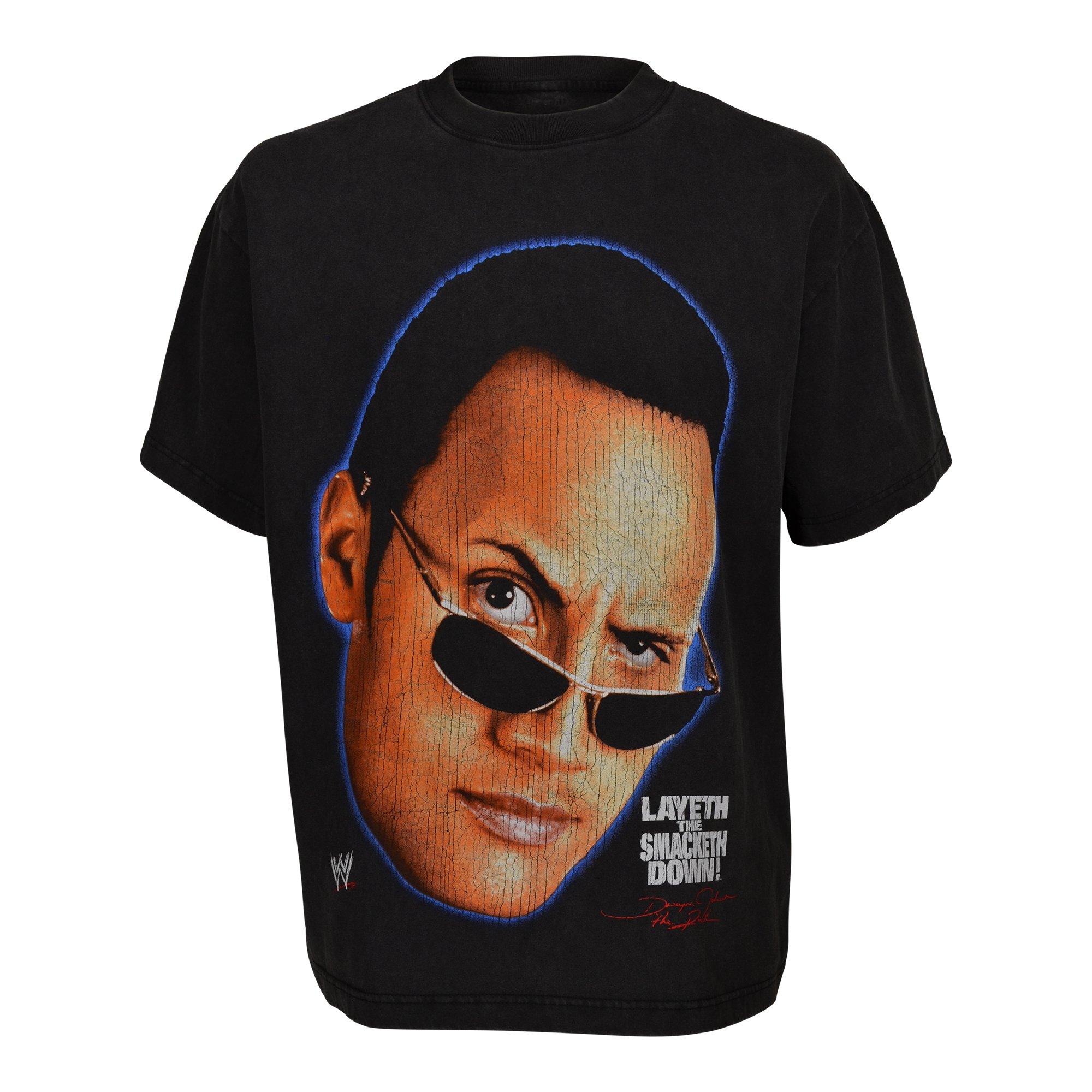 ID Supply The Rock Men's Graphic Cotton Tee - Washed Black