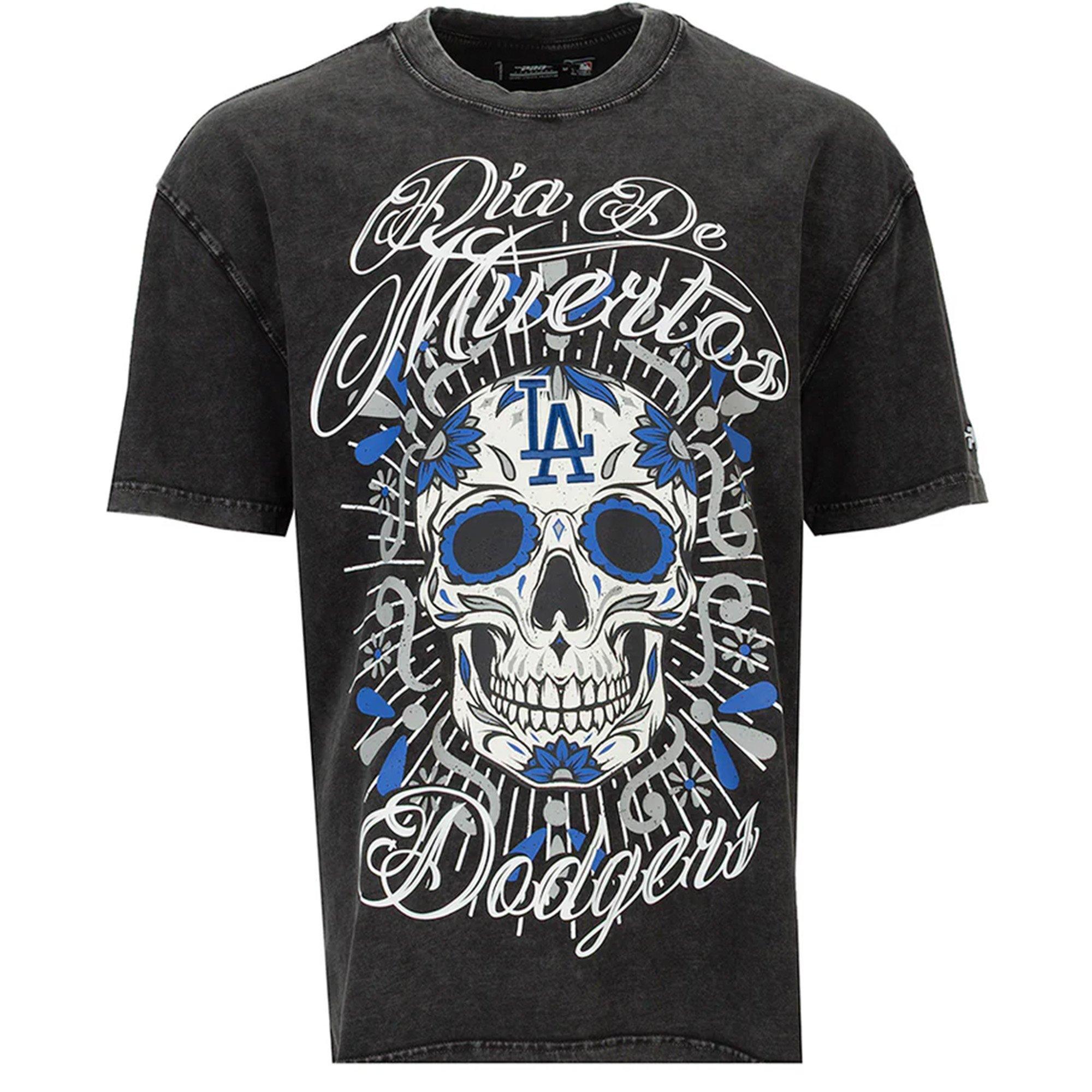 Pro Standard Los Angeles Dodgers Eternal Skull Drop Shadow Tee-Black - BLACK Thumbnail View 1