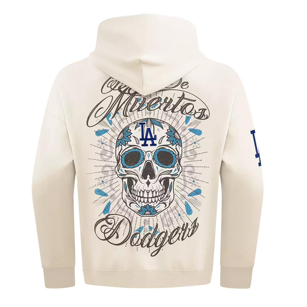 Pro Standard Los Angeles Dodgers Eternal Skull Drop Shadow Fleece Top-Cream - OFF-WHITE
