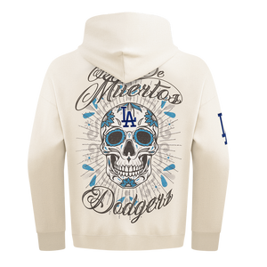 Pro Standard Los Angeles Dodgers Eternal Skull Drop Shadow Fleece Top-Cream