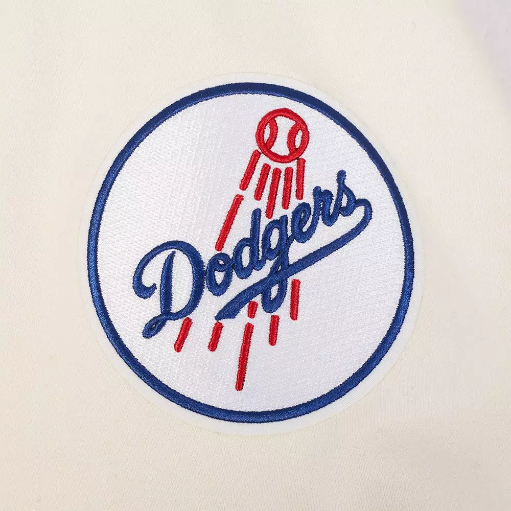 Pro Standard Los Angeles Dodgers Eternal Skull Drop Shadow Fleece Top-Cream - OFF-WHITE