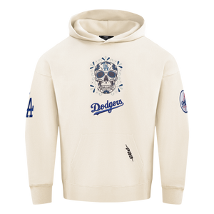 Pro Standard Los Angeles Dodgers Eternal Skull Drop Shadow Fleece Top-Cream