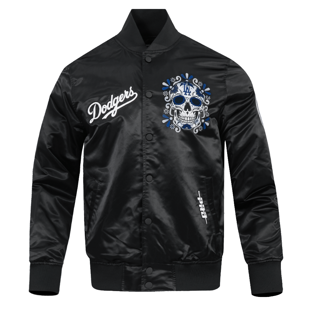 Pro Standard Los Angeles Dodgers Eternal Skull Drop Shadow Jacket-Black - BLACK Thumbnail View 1