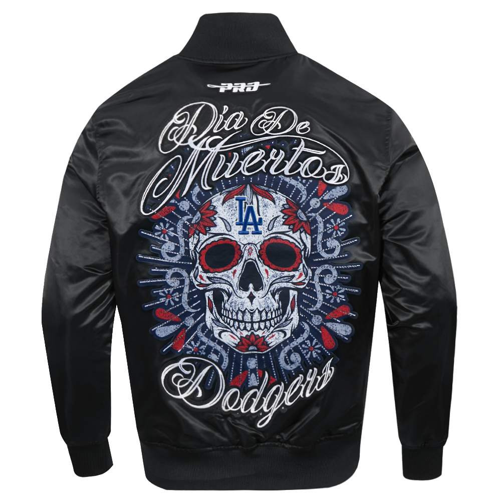 Pro Standard Los Angeles Dodgers Eternal Skull Drop Shadow Jacket-Black - BLACK Thumbnail View 2