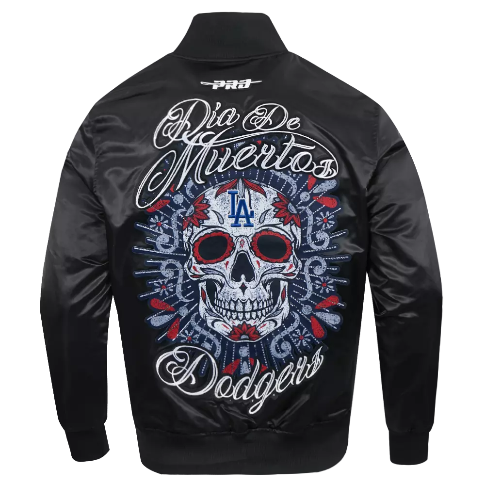Pro Standard Los Angeles Dodgers Eternal Skull Drop Shadow Jacket-Black - BLACK