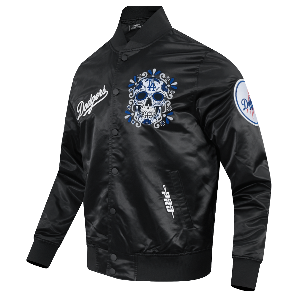 Pro Standard Los Angeles Dodgers Eternal Skull Drop Shadow Jacket-Black - BLACK Thumbnail View 3