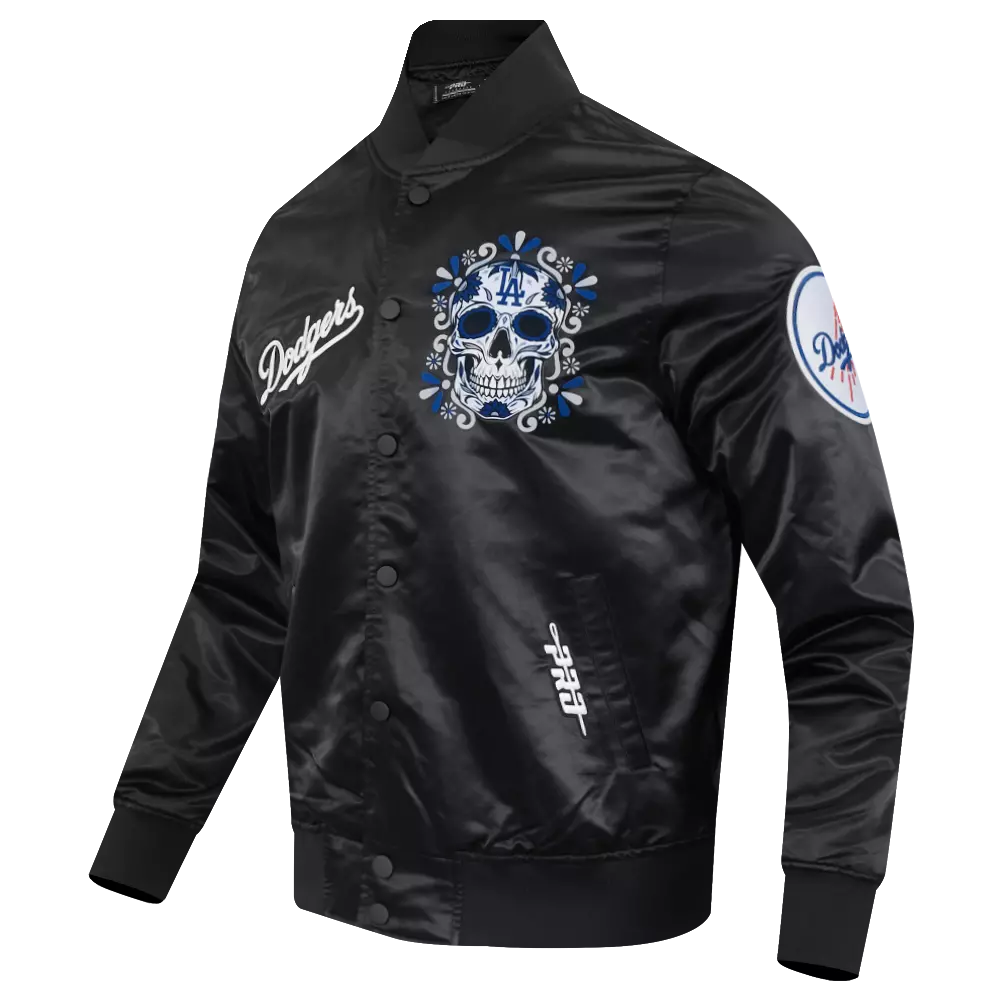 Pro Standard Los Angeles Dodgers Eternal Skull Drop Shadow Jacket-Black - BLACK