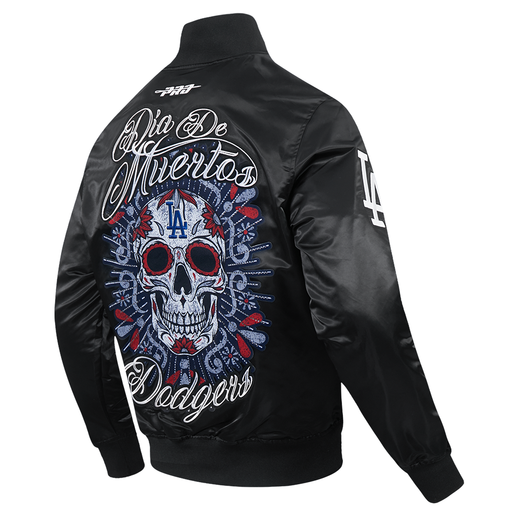 Pro Standard Los Angeles Dodgers Eternal Skull Drop Shadow Jacket-Black - BLACK Thumbnail View 4