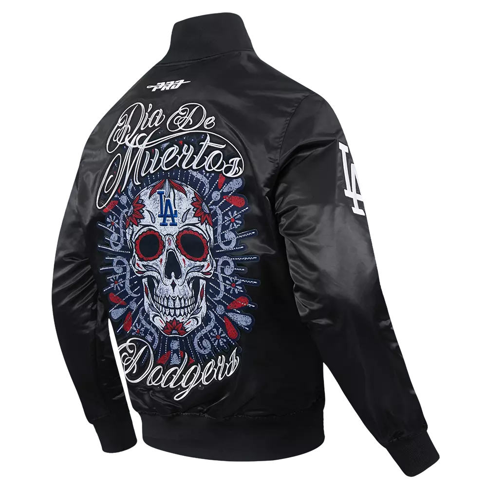 Pro Standard Los Angeles Dodgers Eternal Skull Drop Shadow Jacket-Black - BLACK