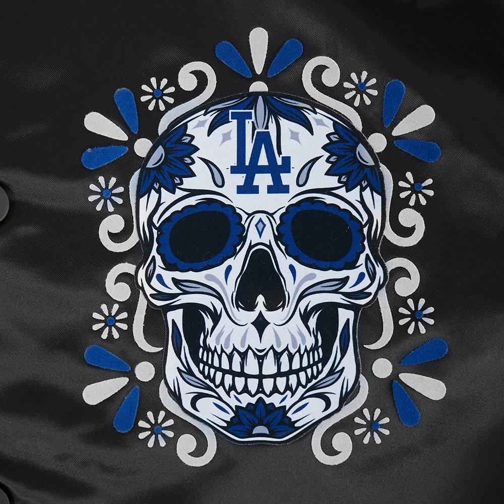 Pro Standard Los Angeles Dodgers Eternal Skull Drop Shadow Jacket-Black - BLACK Thumbnail View 6