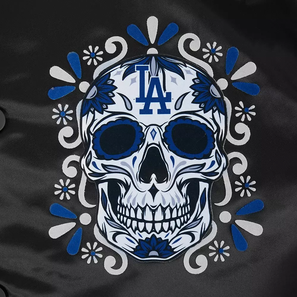Pro Standard Los Angeles Dodgers Eternal Skull Drop Shadow Jacket-Black - BLACK